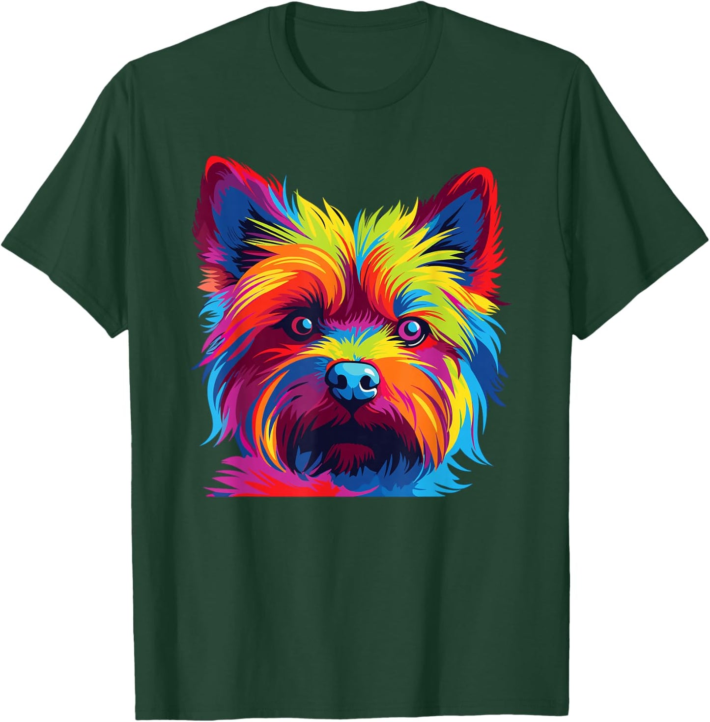 Watercolor Colorful Norwich Terrier Dog T-Shirt - T-Shirt | Forest