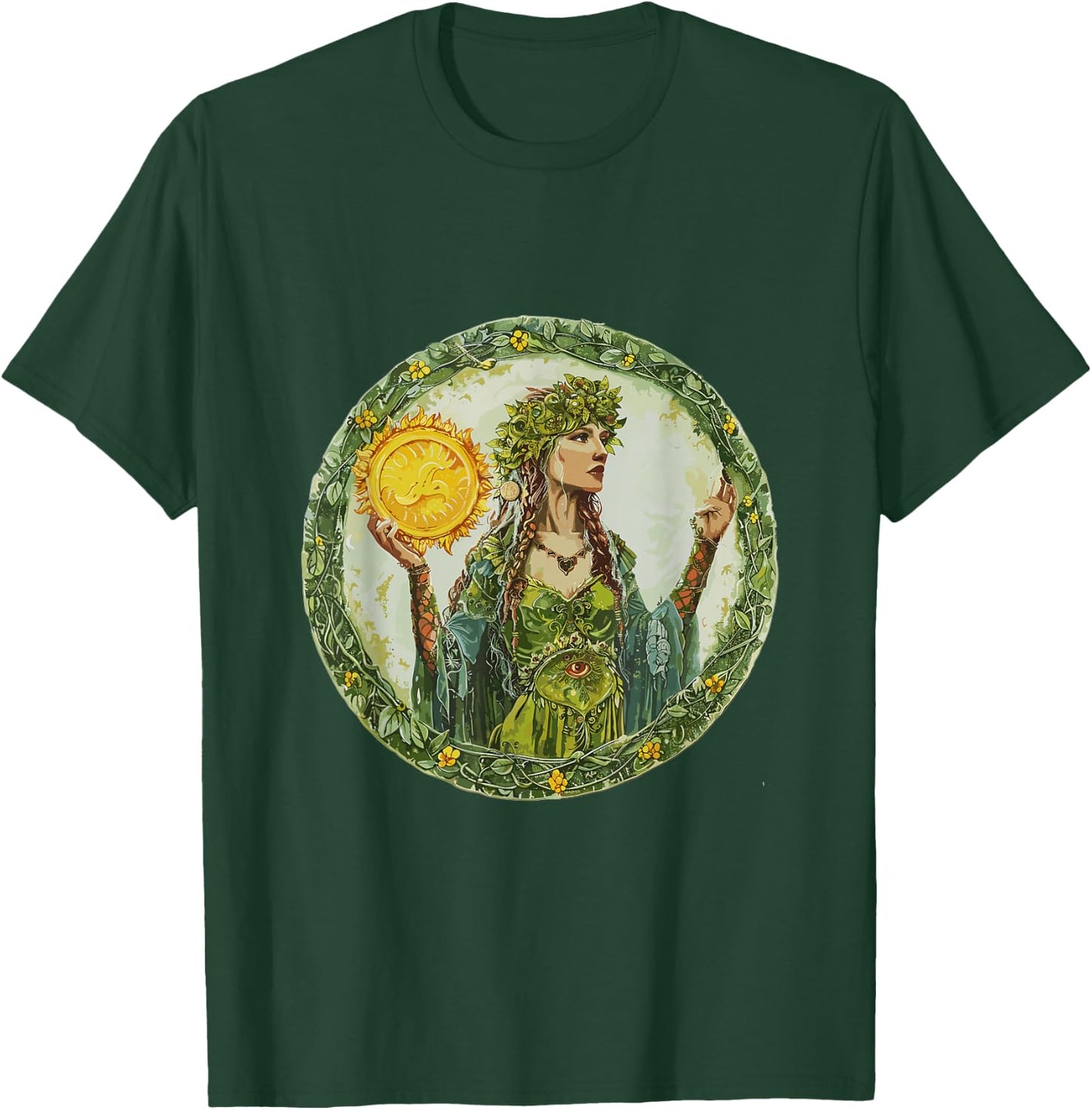 Ostara Spring Equinox Enchantress Renewal T-Shirt - T-Shirt | Forest