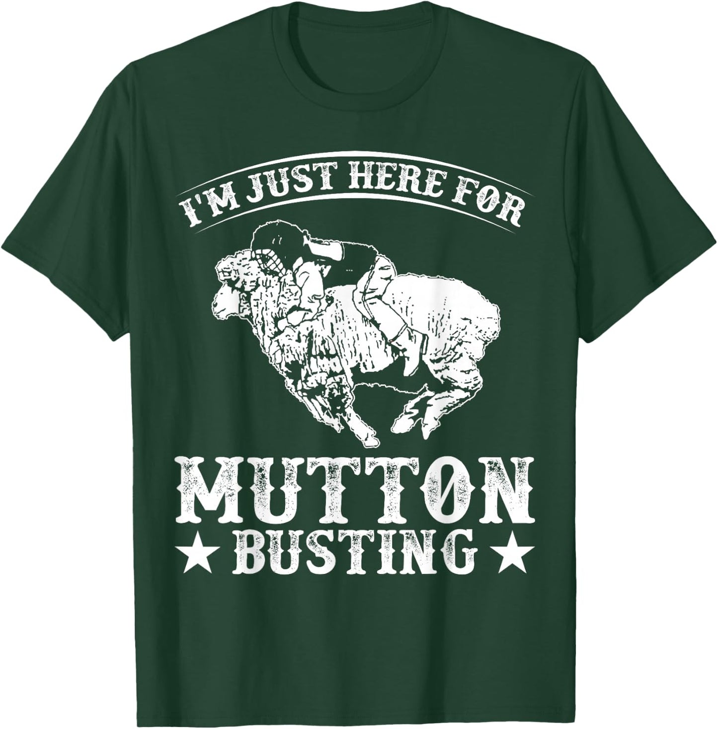 Mutton Busting Rodeo Vest Sheep Rider Mutton Buster T-Shirt - T-Shirt | Forest