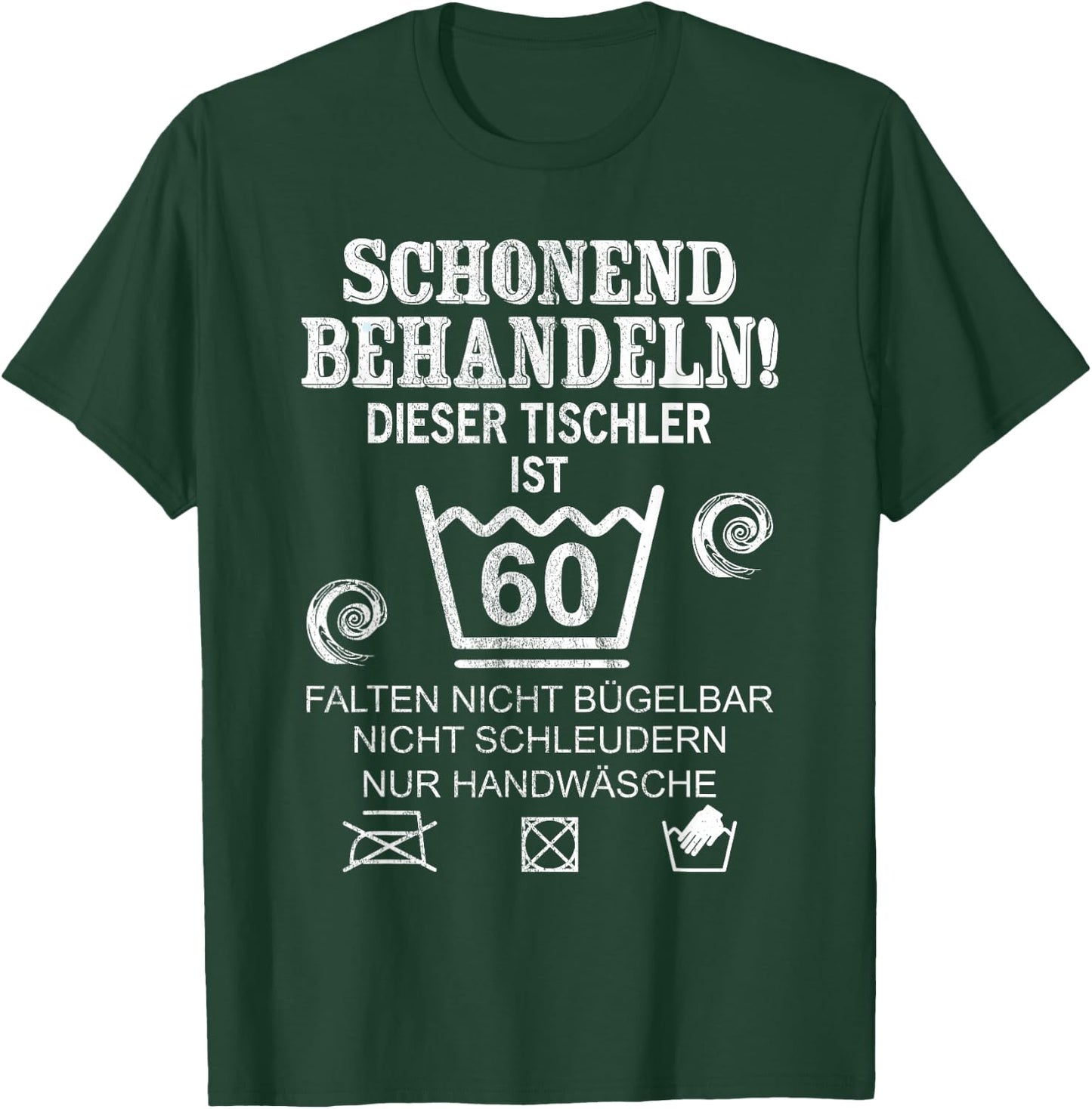 60th Birthday Carpenter's 60th Birthday , black T-Shirt - T-Shirt | Forest