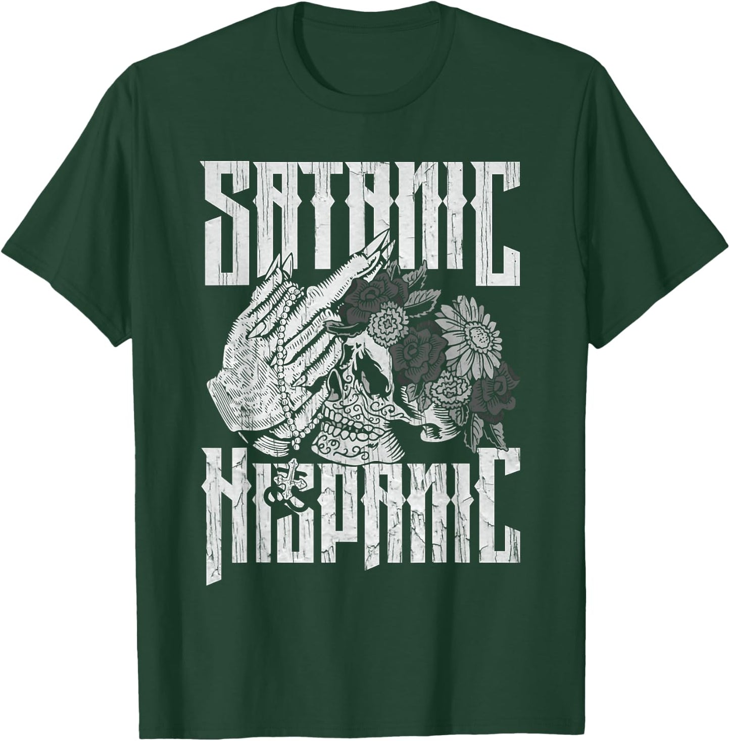 Satanic Hispanic Pentagram Mexican Occult Baphomet T-Shirt - T-Shirt | Forest