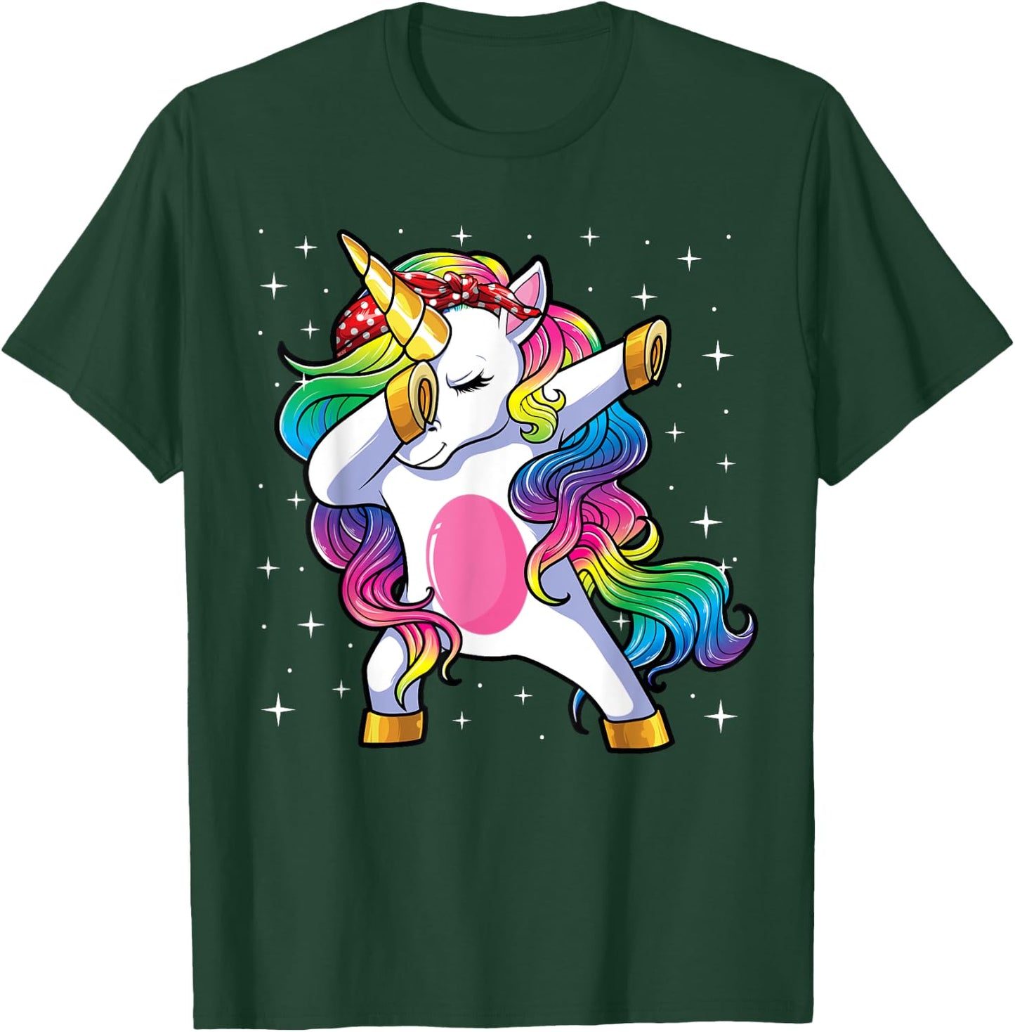 Dabbing Unicorn Shirt Girls Kids Mom Women Dab Unicorn T-Shirt - T-Shirt | Forest