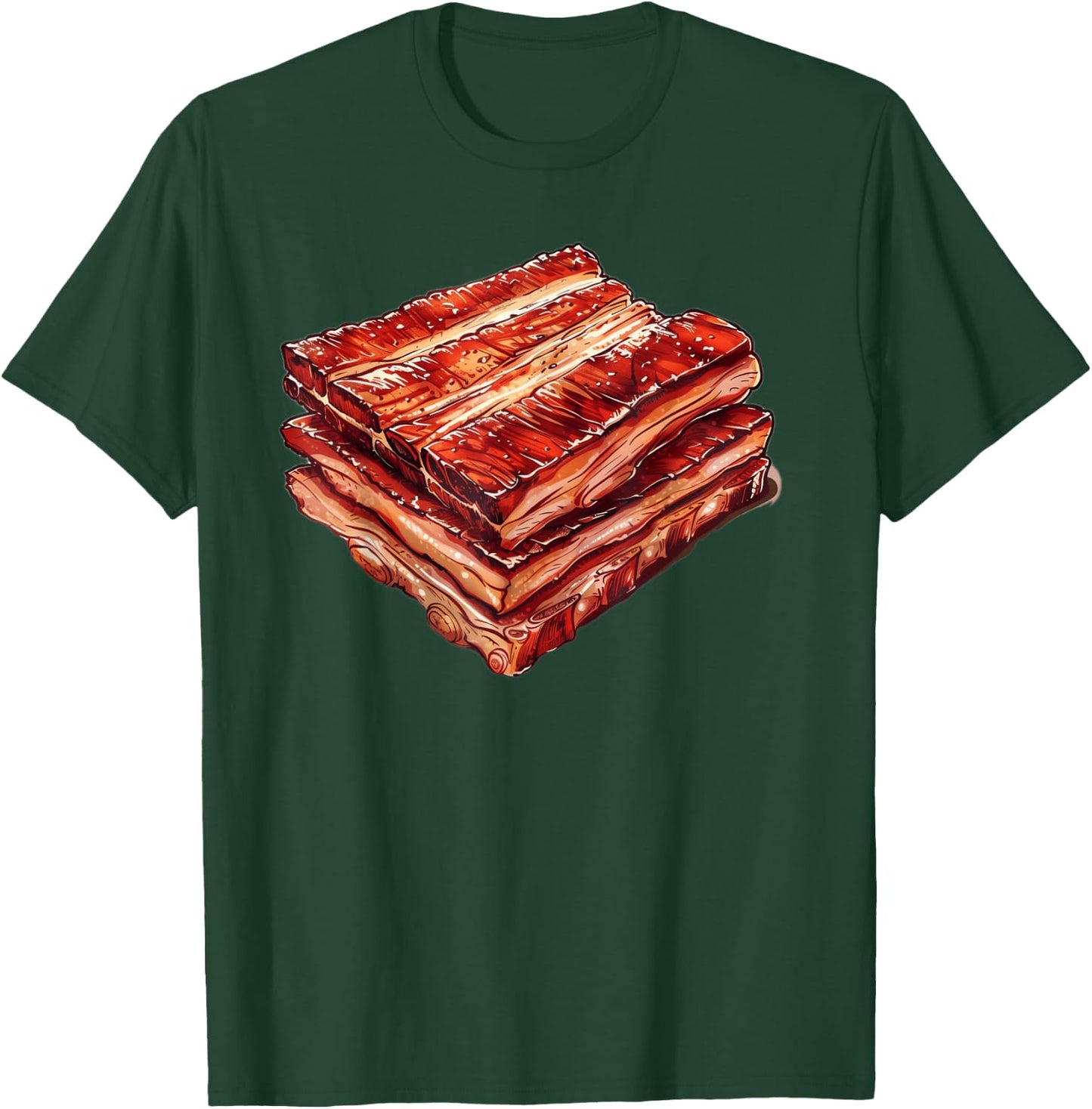 Pork Belly With A Vintage Look T-Shirt - T-Shirt | Forest