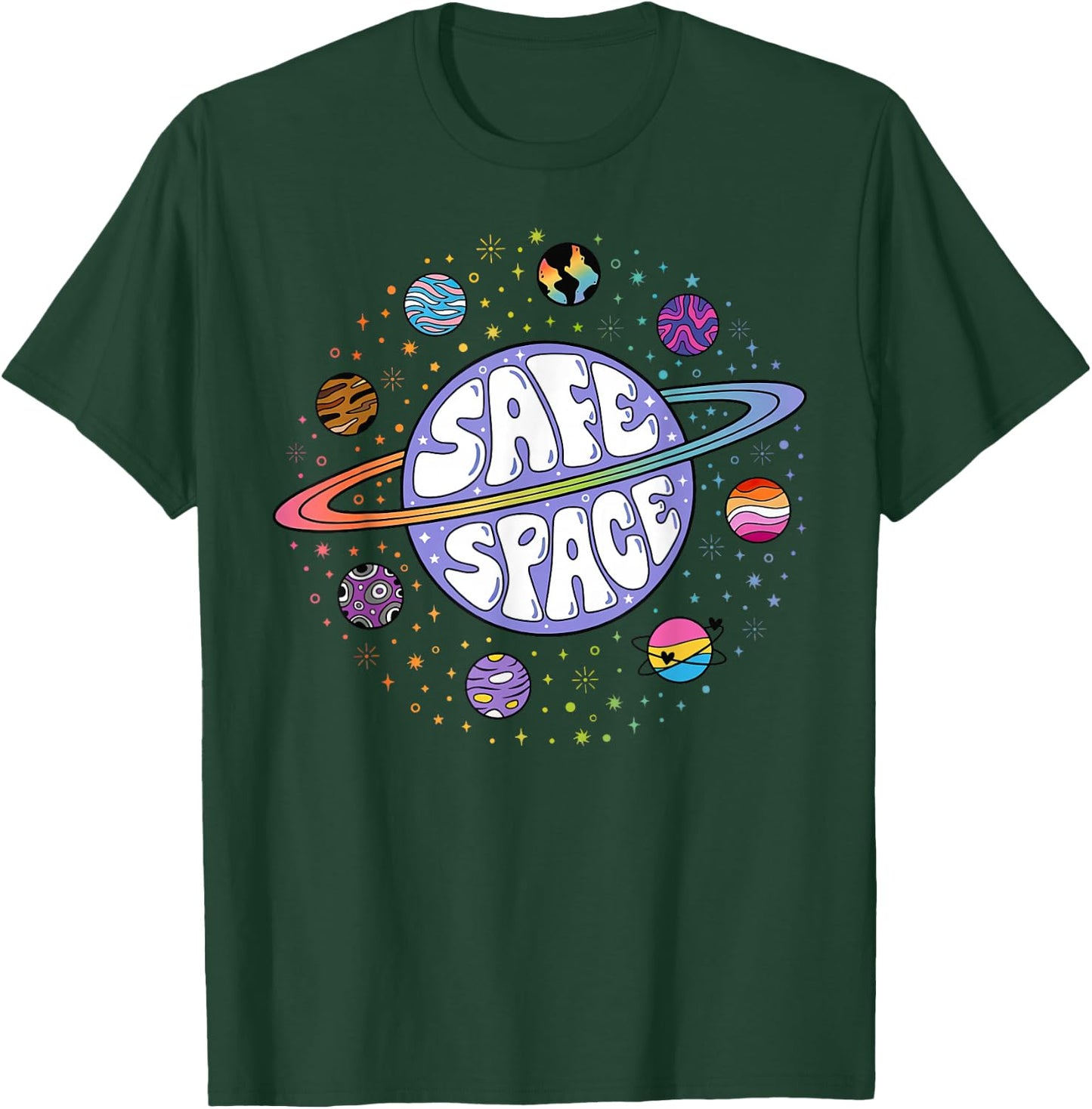 I Am A Safe Person Safe Space LGBTQ Ally Gay Pride Monat T-Shirt - T-Shirt | Forest