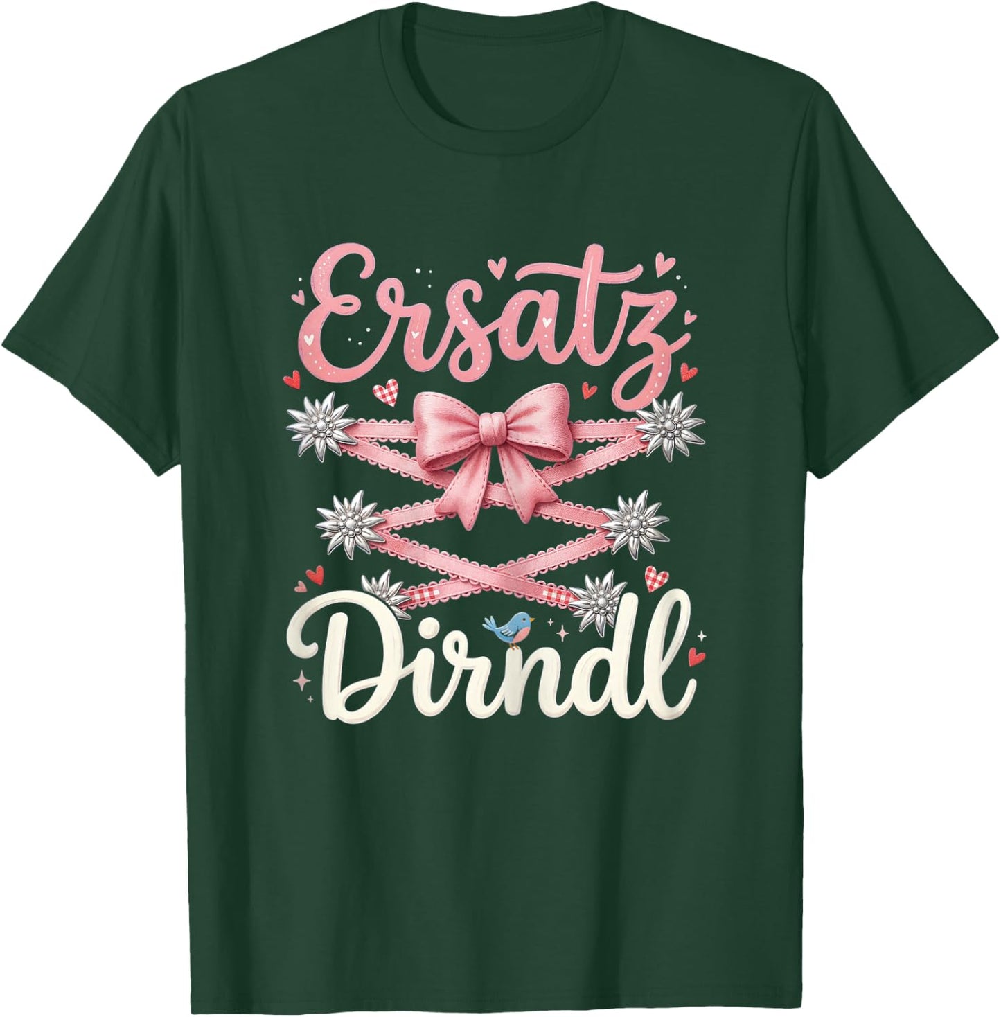 Outfit Trachten Damen Trachtenshirt Ersatz Dirndl T-Shirt - T-Shirt | Forest