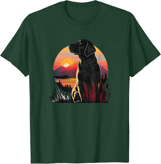 Cute Black Lab Black Labrador Retriever Puppy Dog Mom Animal Women Girls Kids T-Shirt - T-Shirt | Forest