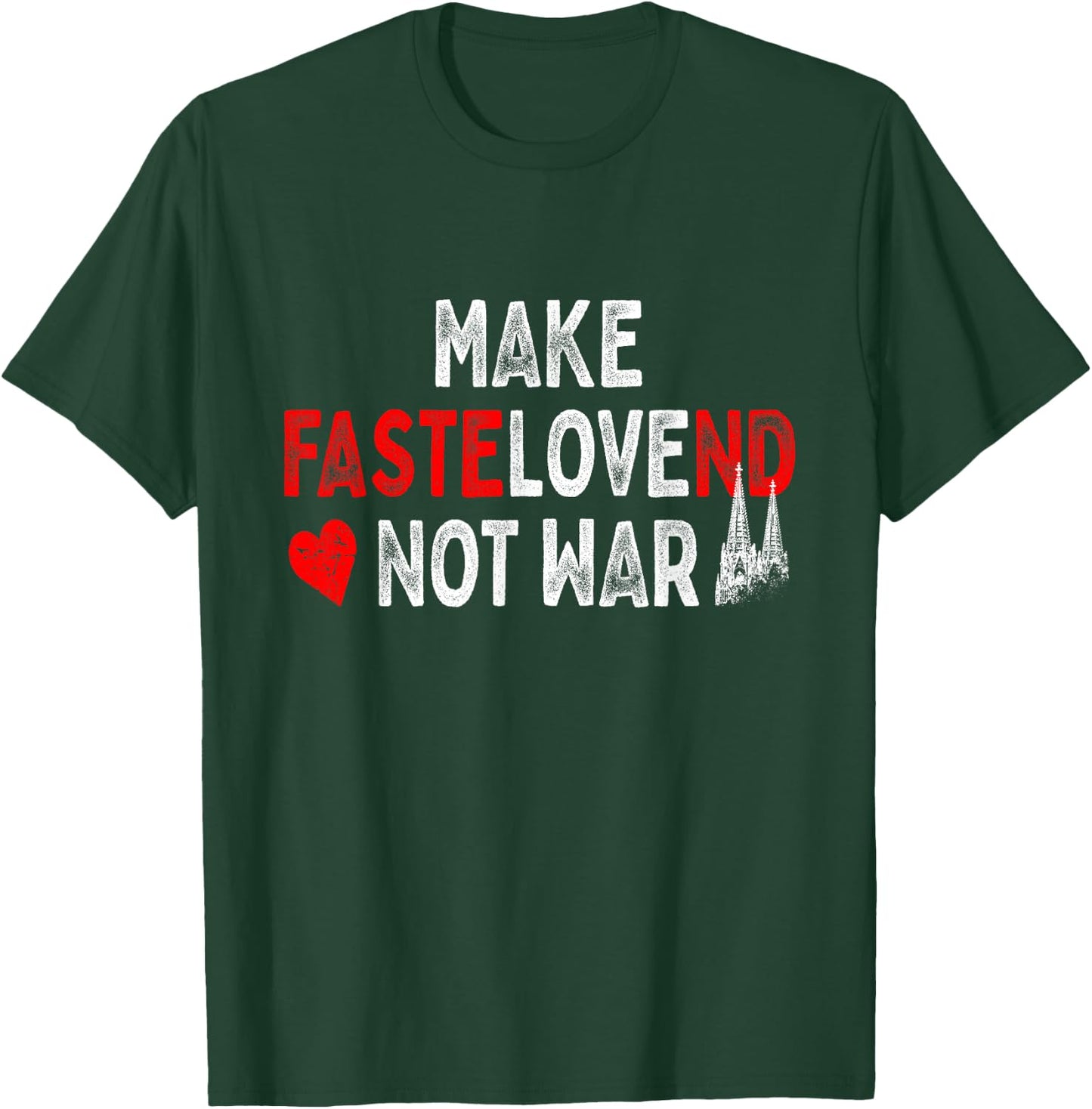 Cologne Carnival Make Fastelovend Not War Kölsch Alaaf Cologne , black, s T-Shirt - T-Shirt | Forest