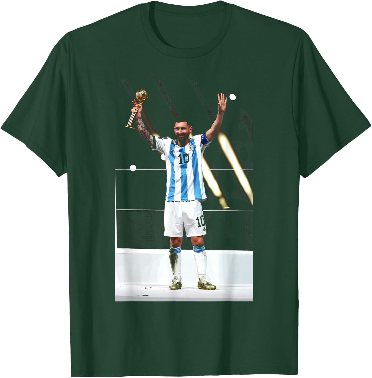 Lionel Messi Argentinien 2022 Katar Weltmeisterschaft Sieger Fußball T-Shirt - T-Shirt | Forest