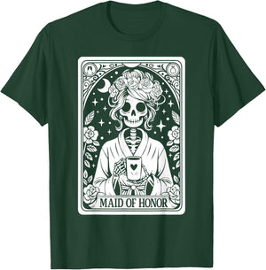 Maid of Honor Skeleton Wedding Bachelorette Gothic Matching T-Shirt - T-Shirt | Forest