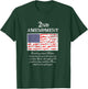 2nd Amendment American Flag Gun - Right to Bear Arms T-Shirt - T-Shirt | Forest