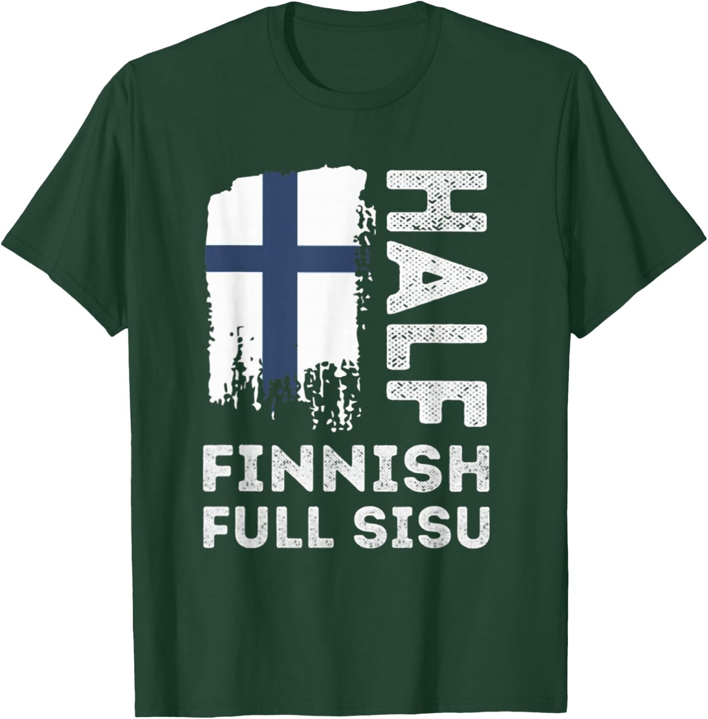 FUnny trendy gift Half Finnish Full Sisu -Adults Black Small T-Shirt - T-Shirt | Forest