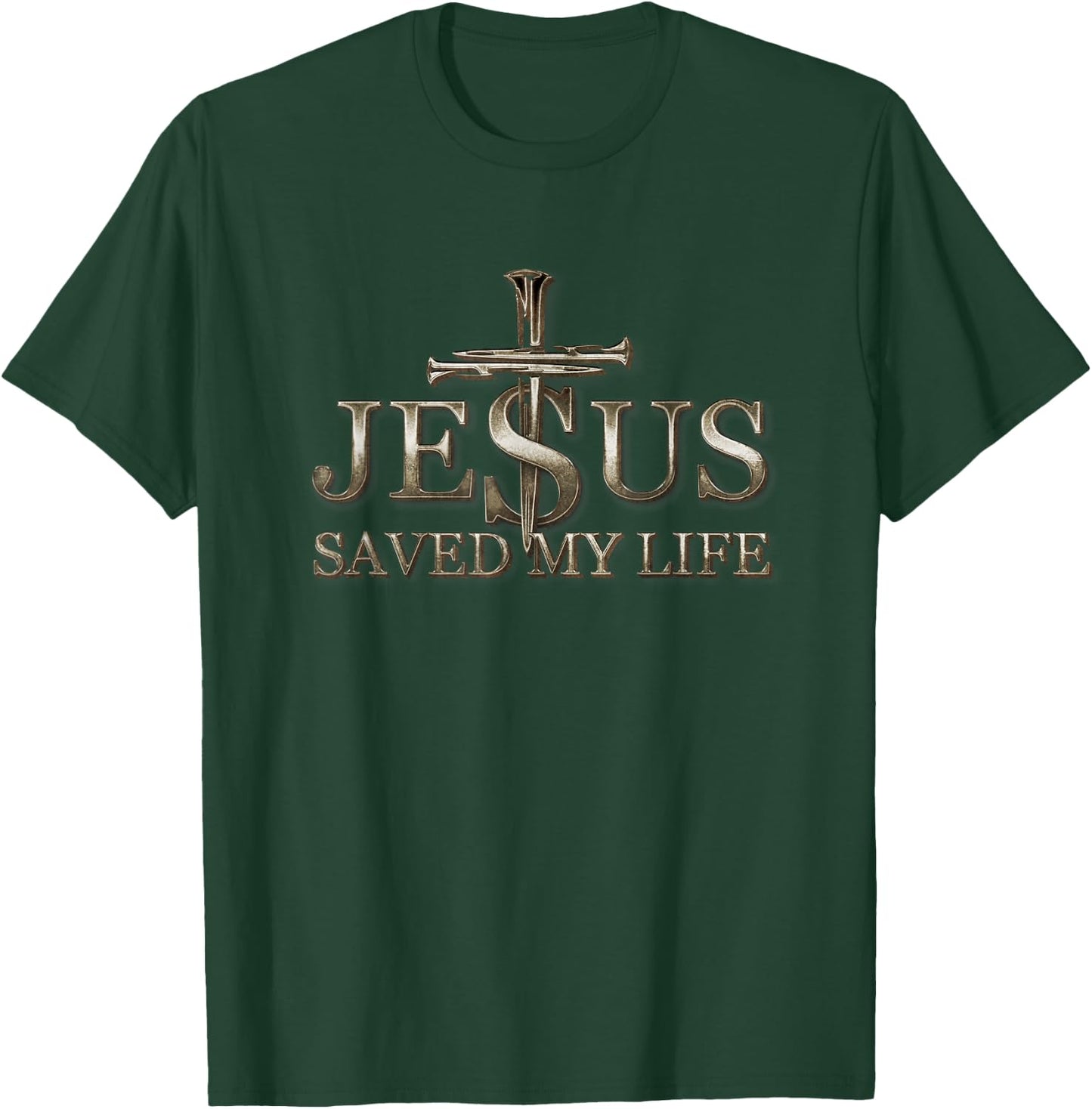 Jesus Christ Saved My Life Gift Men T-Shirt - T-Shirt | Forest