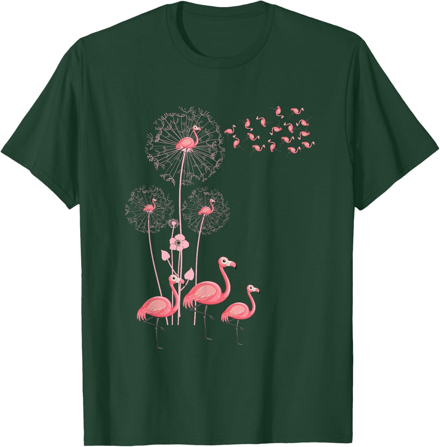 Dandelion Flamingo Flamingo Dandelion T-Shirt - T-Shirt | Forest