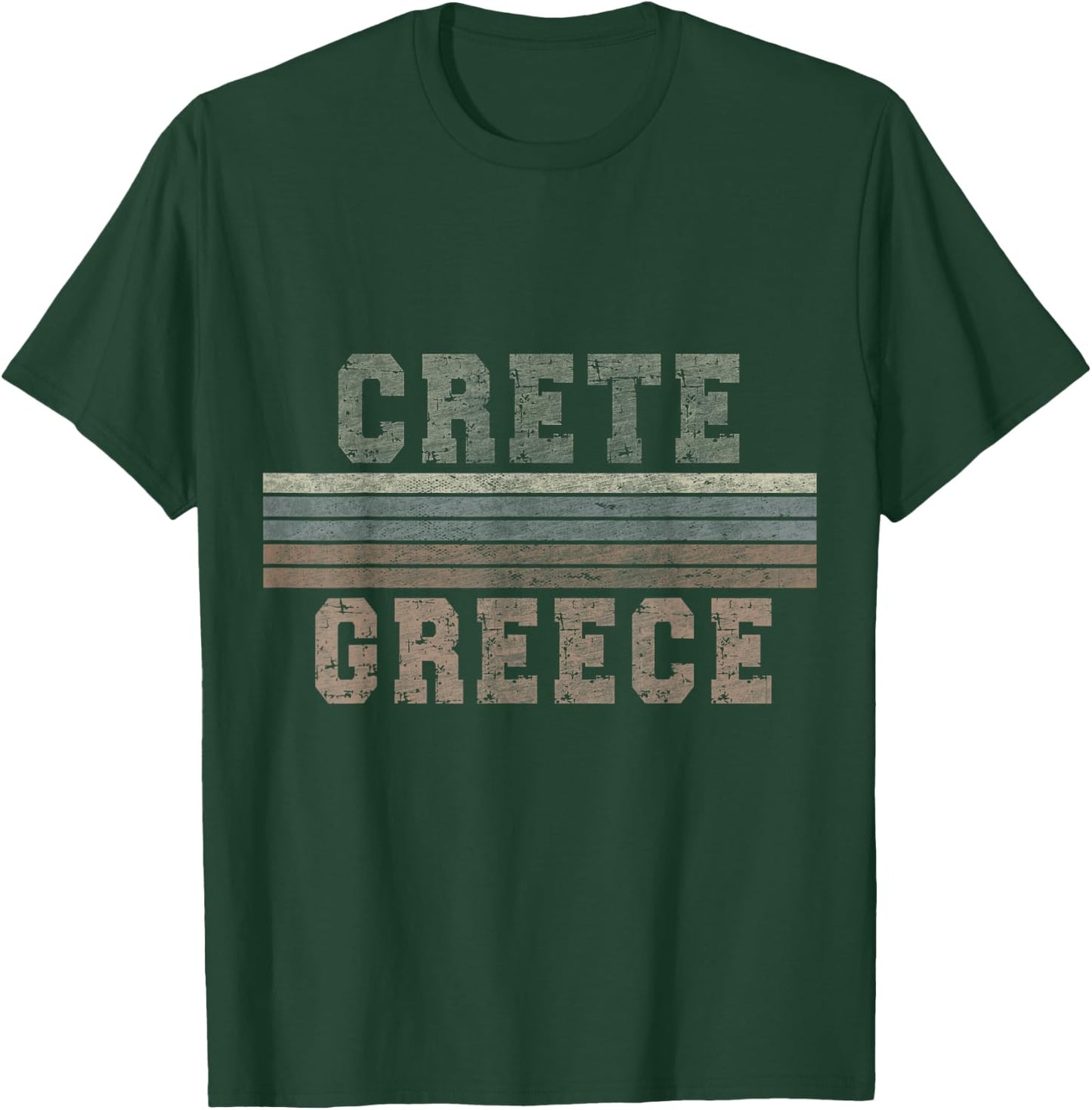 Retro Crete Greece T-Shirt - T-Shirt | Forest