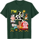 Kids Farm Animals Tractor 4th Birthday 4 Year Old Birthday Party T-Shirt - T-Shirt | Forest