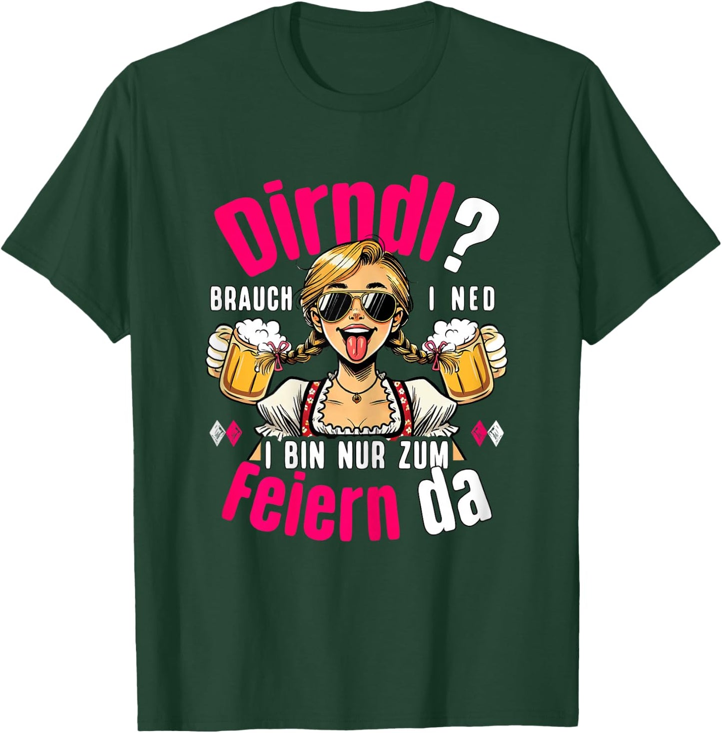 Suitable for Oktoberfest Outfit Women's Costume Shirt Costume T-Shirt - T-Shirt | Forest