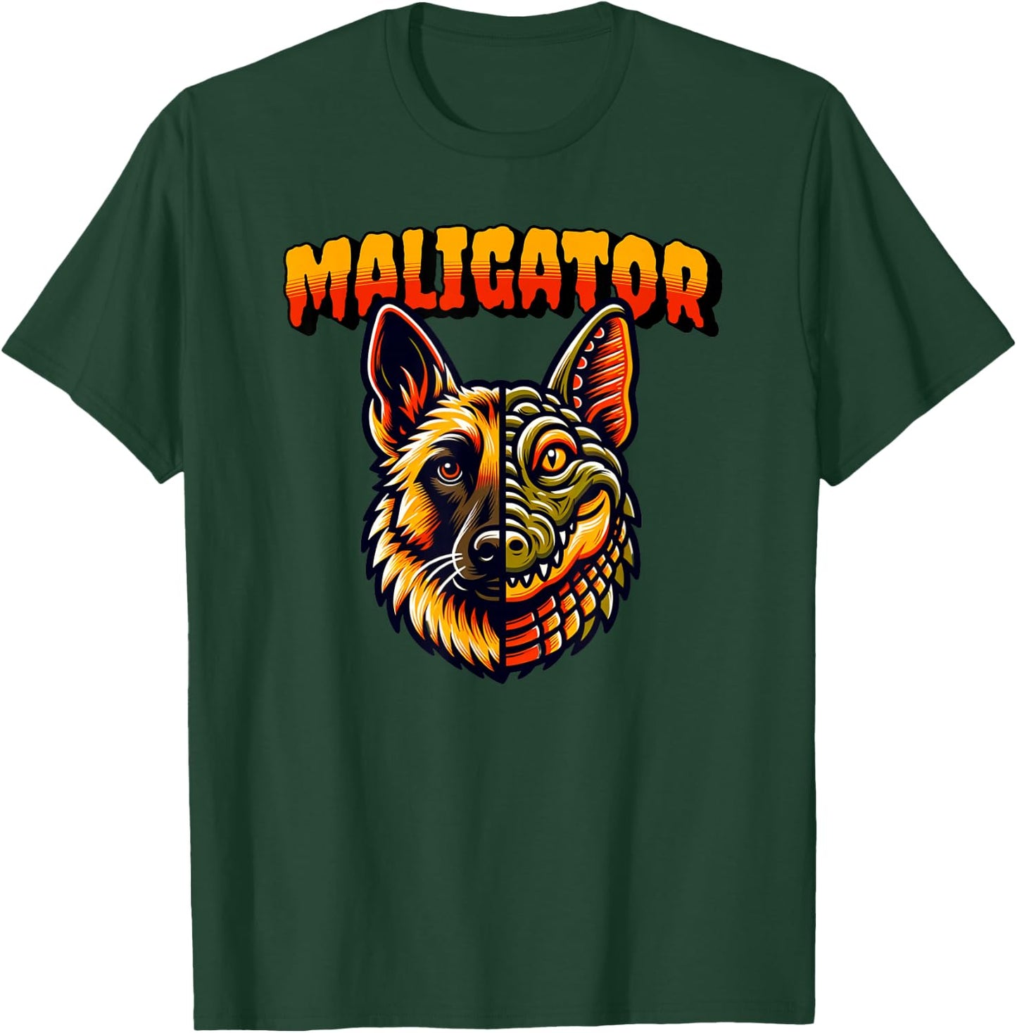 Maligator, Belgian Malinois Alligator Mix T-Shirt - T-Shirt | Forest