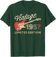Vintage 1957 Limited Edition Gitarre Geburtsjahr Geburtstag T-Shirt - T-Shirt | Forest
