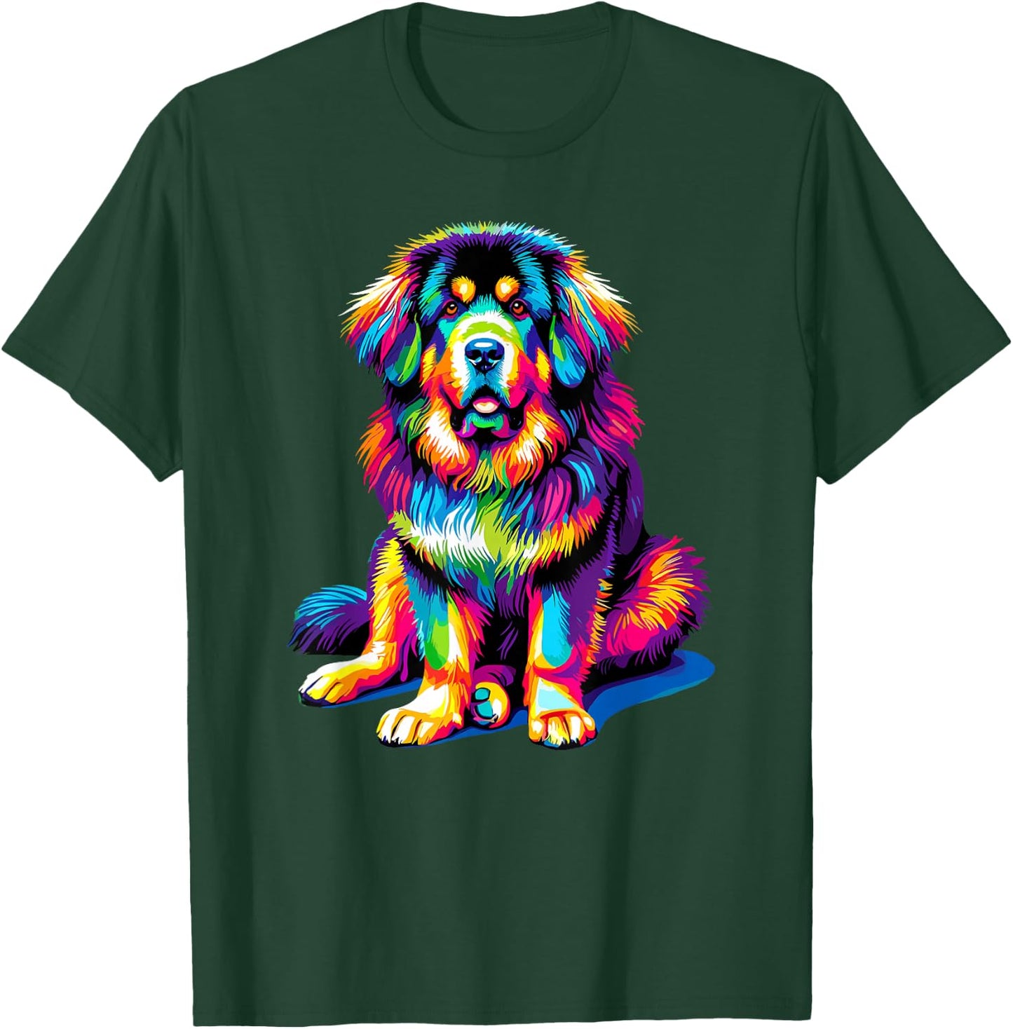 Colorful Tibetan Mastiff T-Shirt - T-Shirt | Forest
