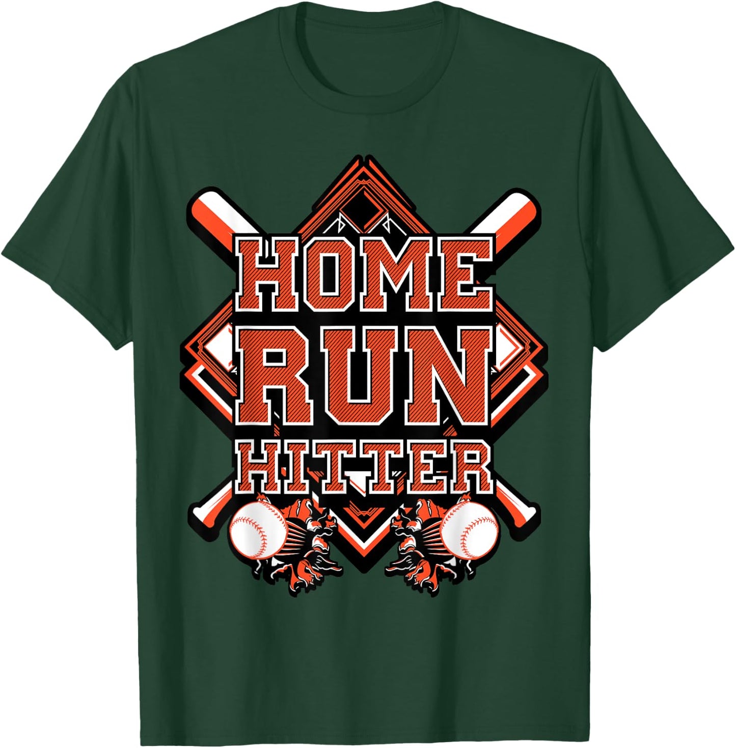 Black and orange baseball t shirt for boy men mom youth T-Shirt - T-Shirt | Forest