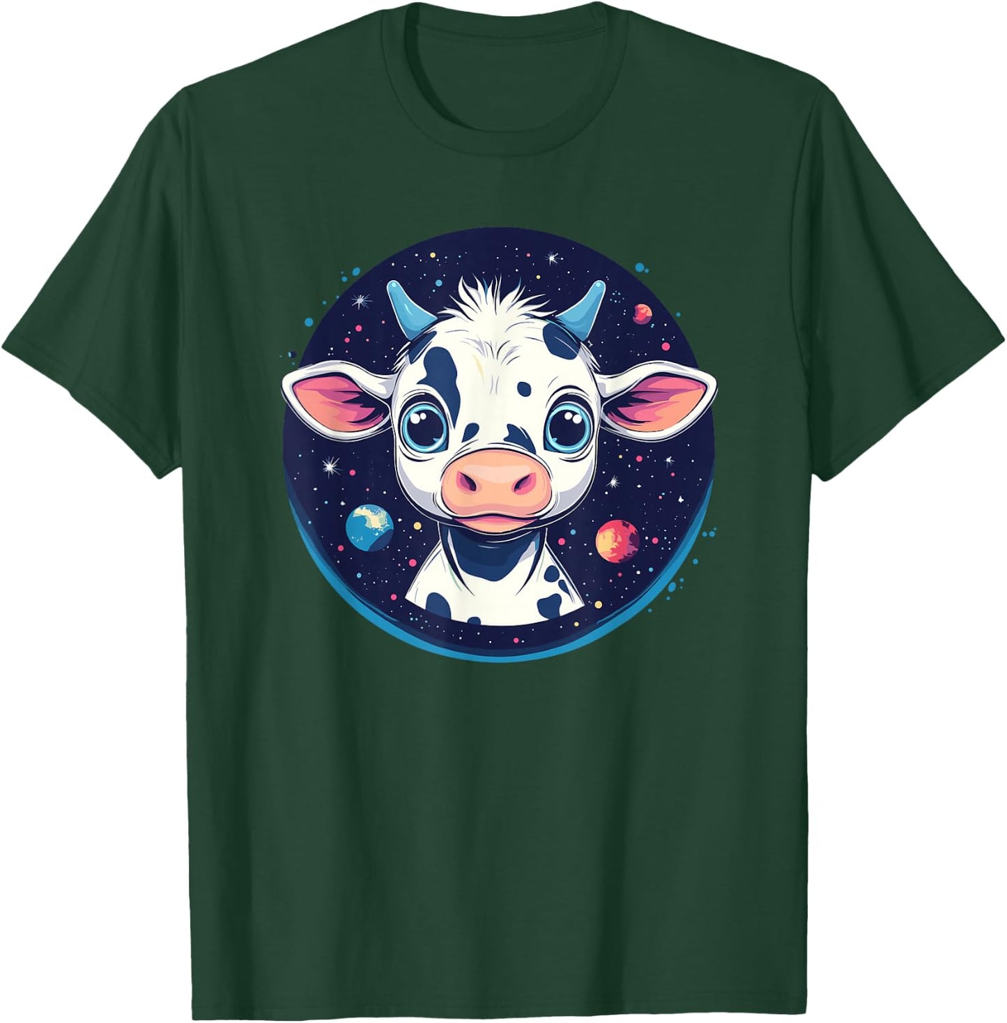 Cute Space Cow Planetary Explorer T-Shirt - T-Shirt | Forest