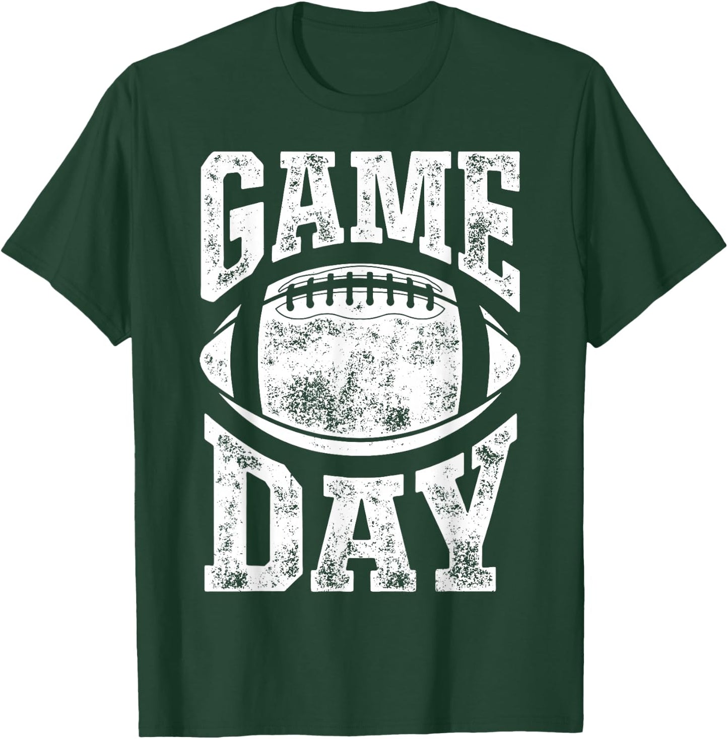 Game Day Football Season Funny Men Team Sports Vintage T-Shirt - T-Shirt | Forest