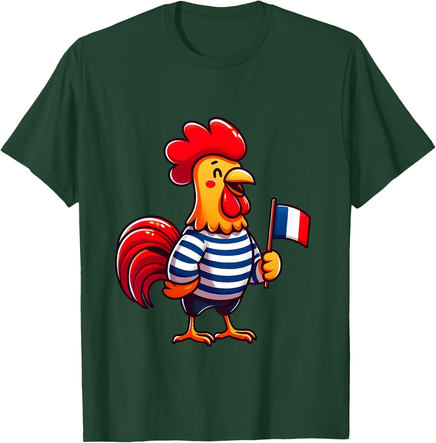 Child France Coq au Drapeau bleu blanc rouge for boy girl , white, 2 T-Shirt - T-Shirt | Forest