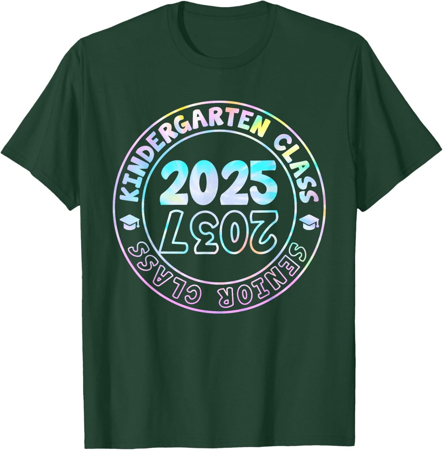 Kindergarten Graduation Class Of 2025 Senior Class of 2037 T-Shirt - T-Shirt | Forest