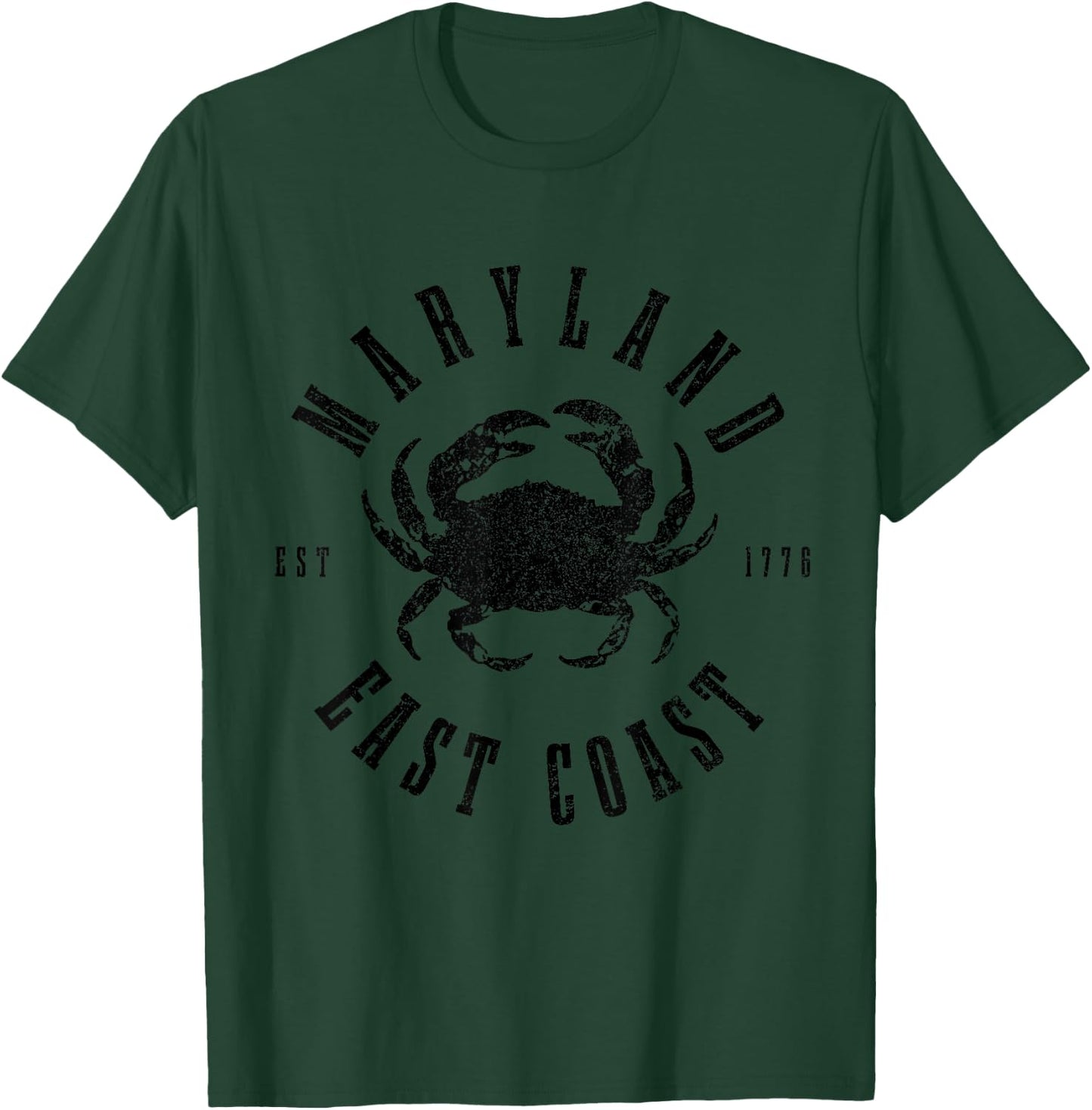 Maryland Blue Crab Crabbing East Coast Pride Vintage T-Shirt - T-Shirt | Forest