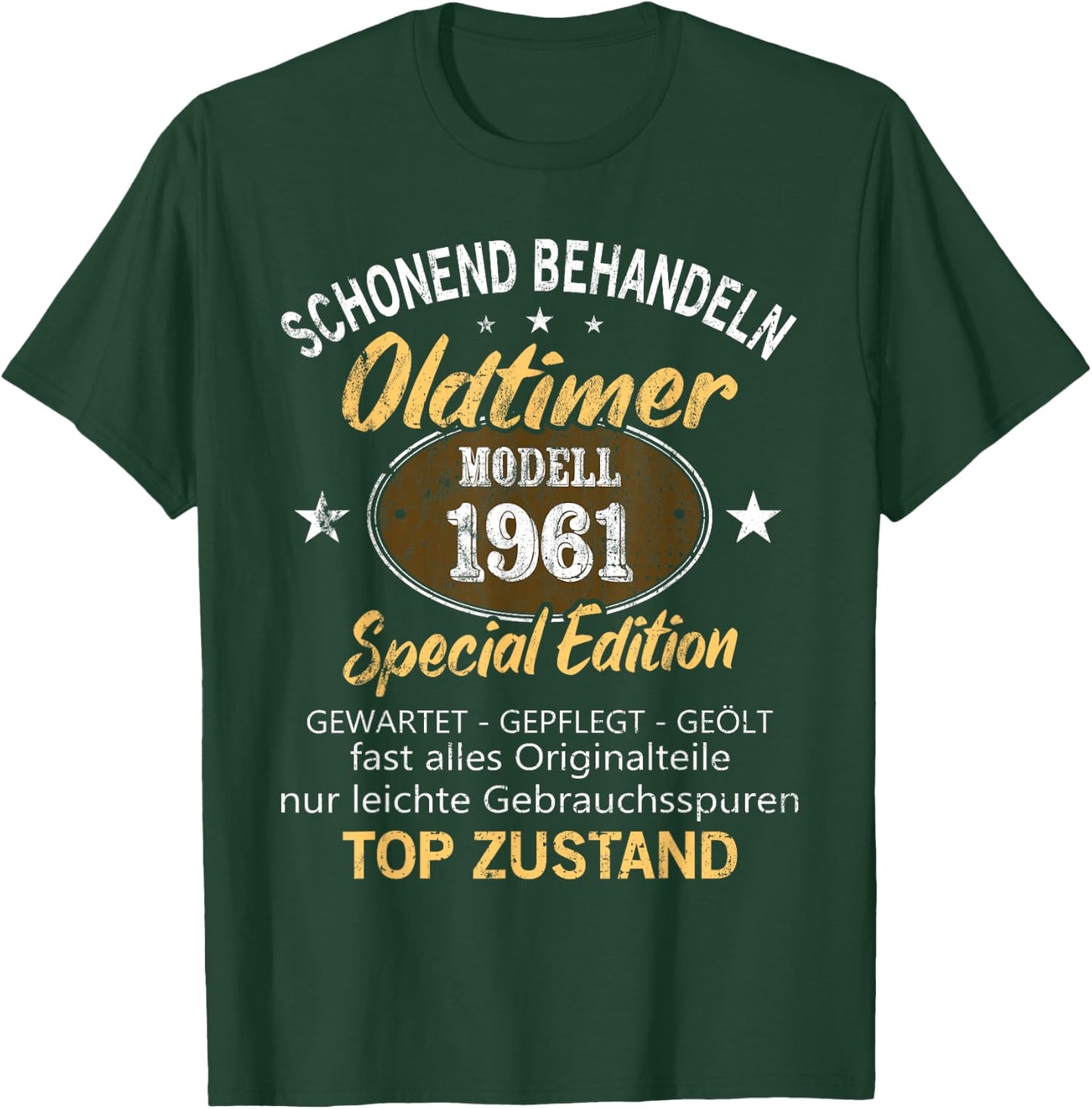 Oldtimer Baujahr 1961 Geboren Jahrgang 1961 Geburtstag T-Shirt - T-Shirt | Forest