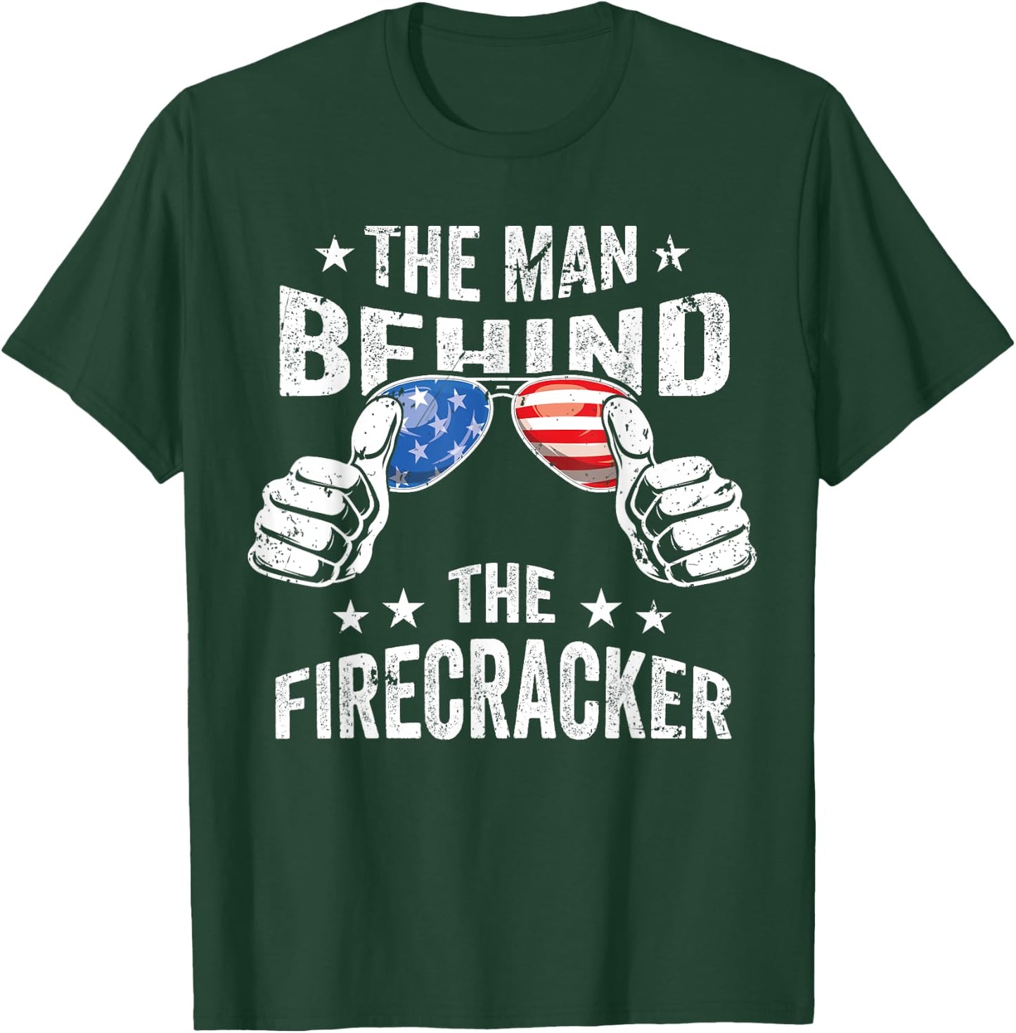 4th of July Pregnancy the Man Behind the Firecracker T-Shirt - T-Shirt | Forest