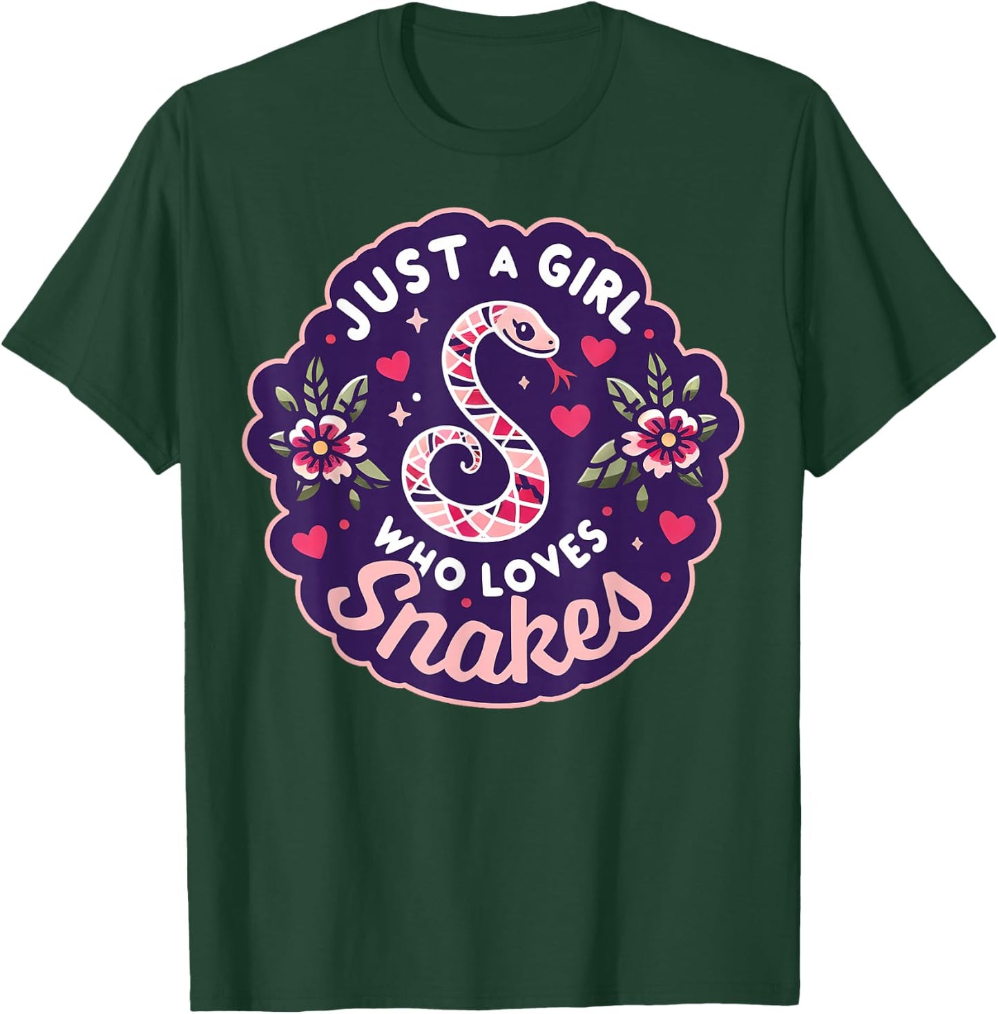 Snake Handler - Woman Snake Lover - Girl Loves Snakes T-Shirt - T-Shirt | Forest