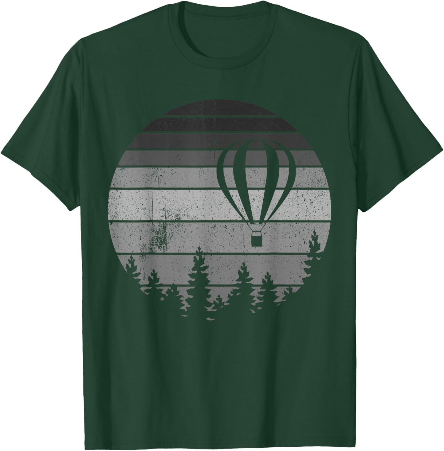 Vintage Hot Air Balloon Festival Balloonist Fly Ballooning T-Shirt - T-Shirt | Forest