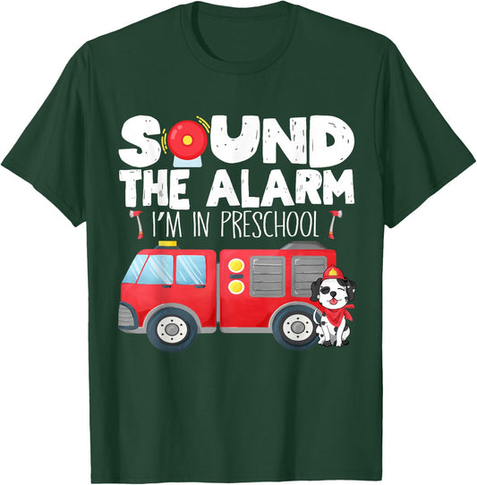 I'm Ready for Preschool First Day of Preschool Firefighter T-Shirt - T-Shirt | Forest