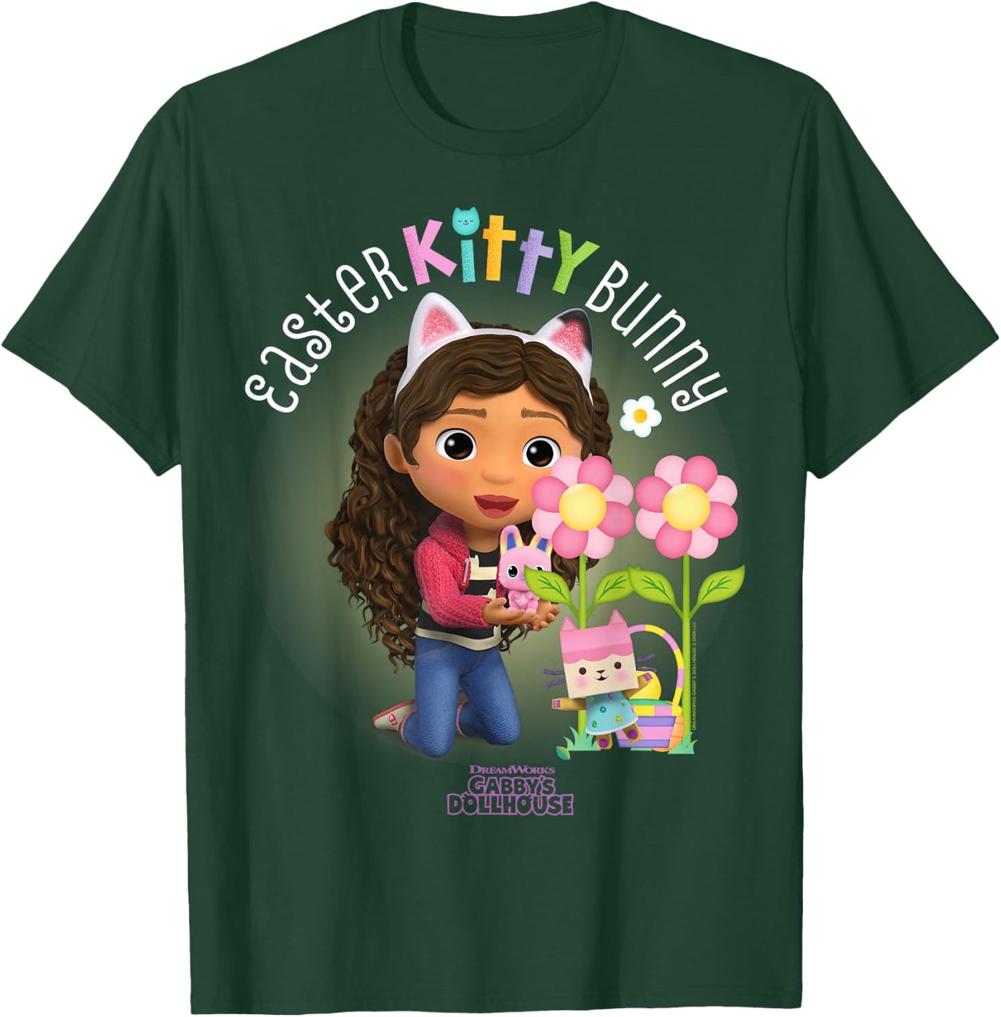 DreamWorks Gabby's Dollhouse Easter Kitty Bunny T-Shirt - T-Shirt | Forest