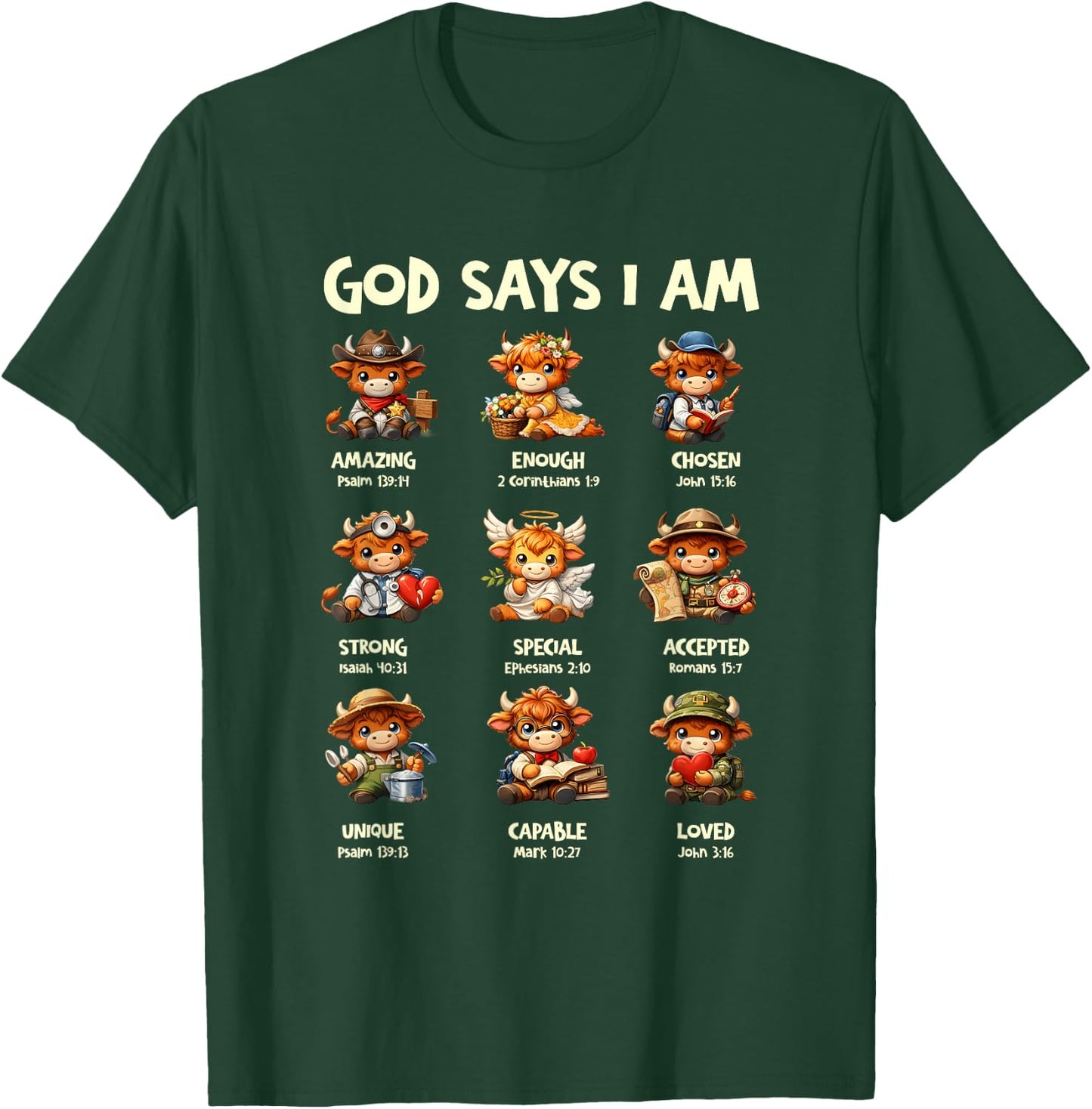 Scottish Cow T-Shirt - T-Shirt | Forest