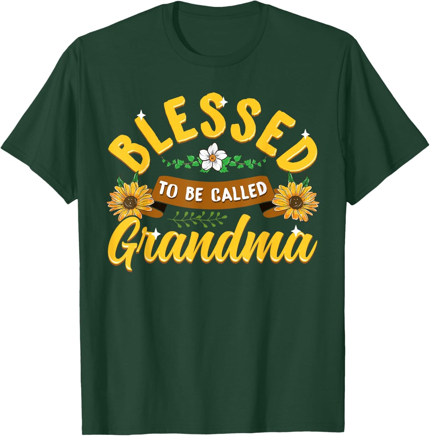 Blessed To Be Called Grandma Cute Sunflower Mothers Day Gift T-Shirt - T-Shirt | Forest