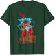 cute Women Girl Chicken With Bandana Headband and Glasses T-Shirt - T-Shirt | Forest