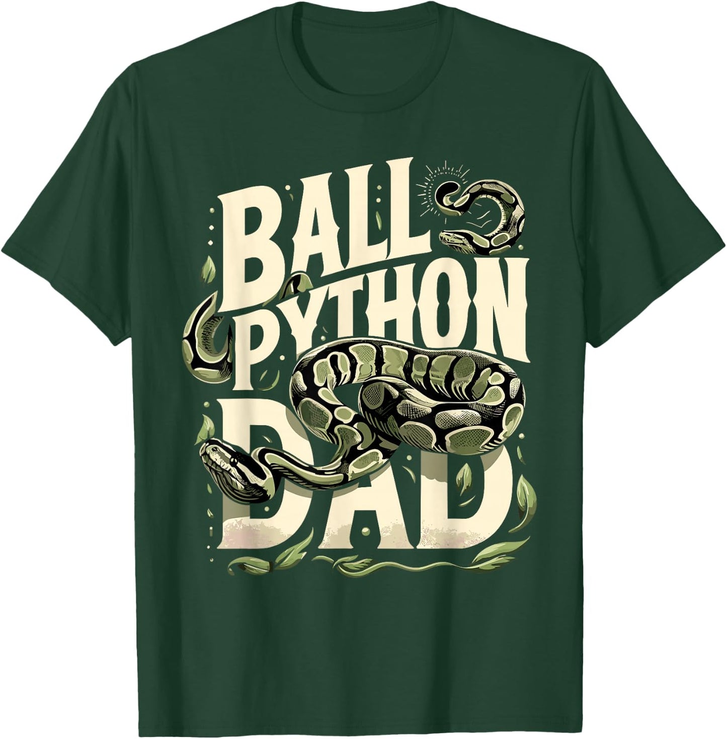 Ball Python T Shirt Dad Snake Pet Owner Ball Python , black T-Shirt - T-Shirt | Forest