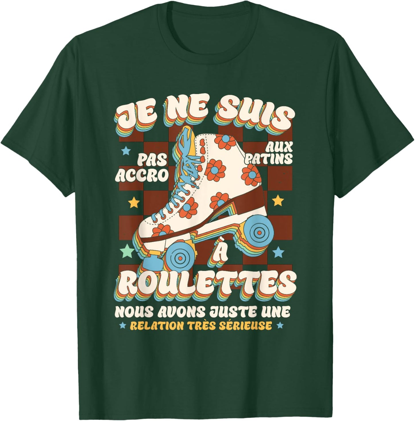 Skater Roller Skates Roller Skate Skating , Black, S T-Shirt - T-Shirt | Forest