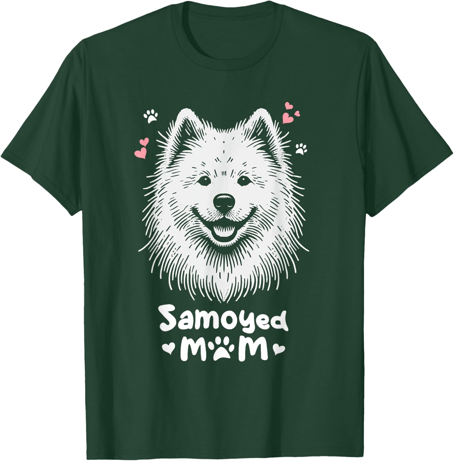 Samoyed Mom Sammies Dog , Black, S T-Shirt - T-Shirt | Forest