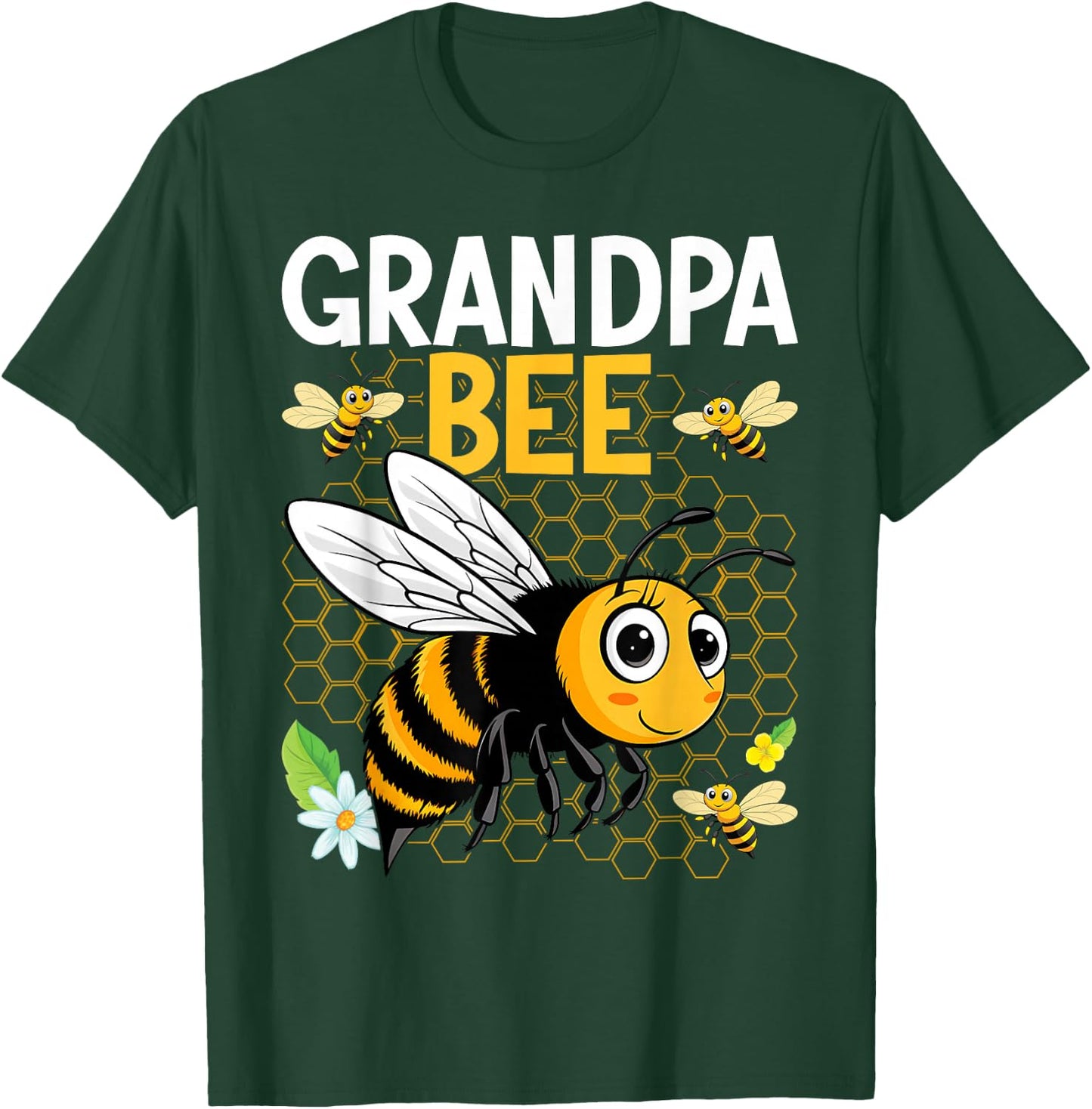 Grandpa Bee Cute Beekeeping Birthday Party Matching Family T-Shirt - T-Shirt | Forest