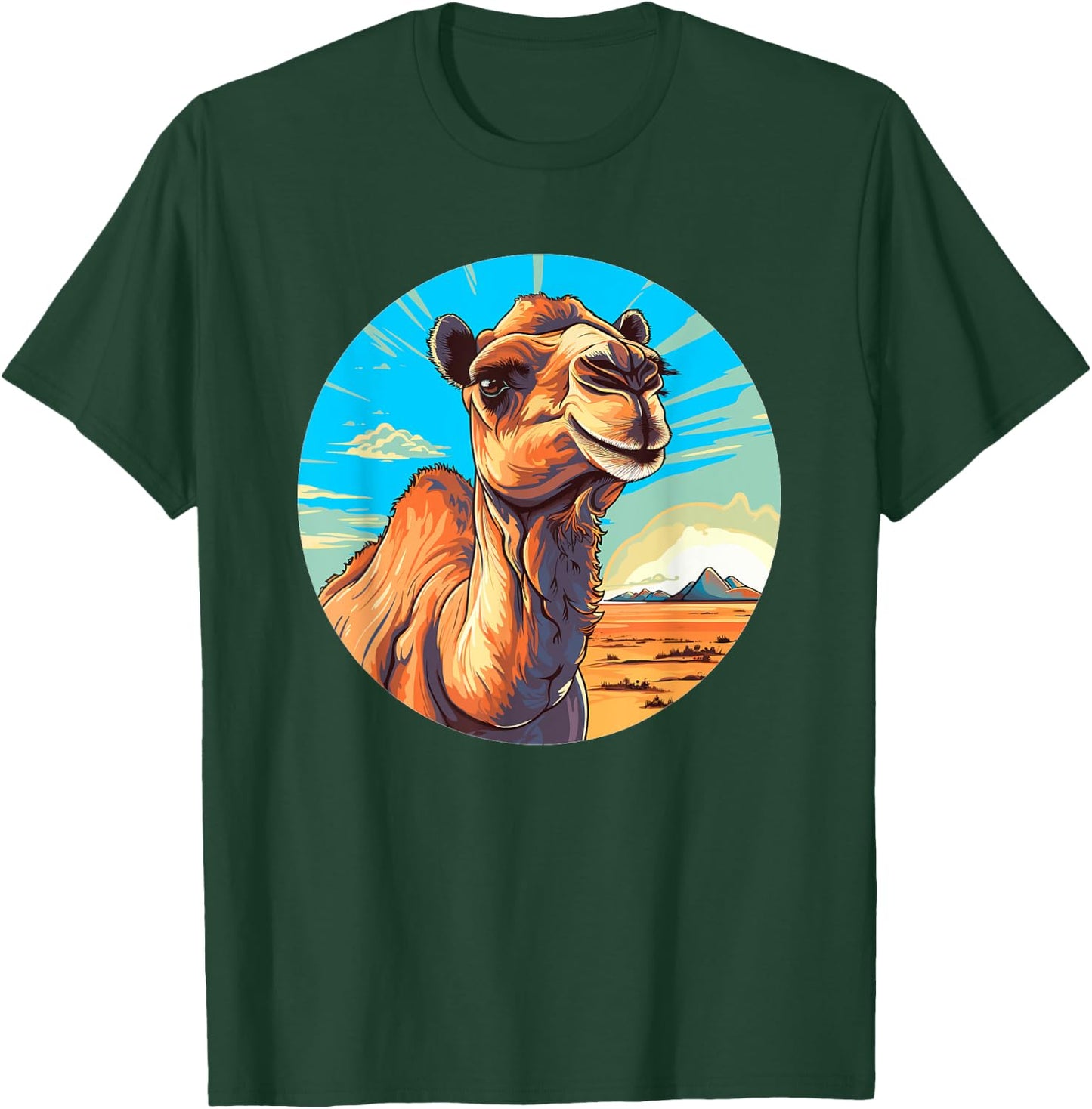 Beautiful camel in the desert landscape T-Shirt - T-Shirt | Forest
