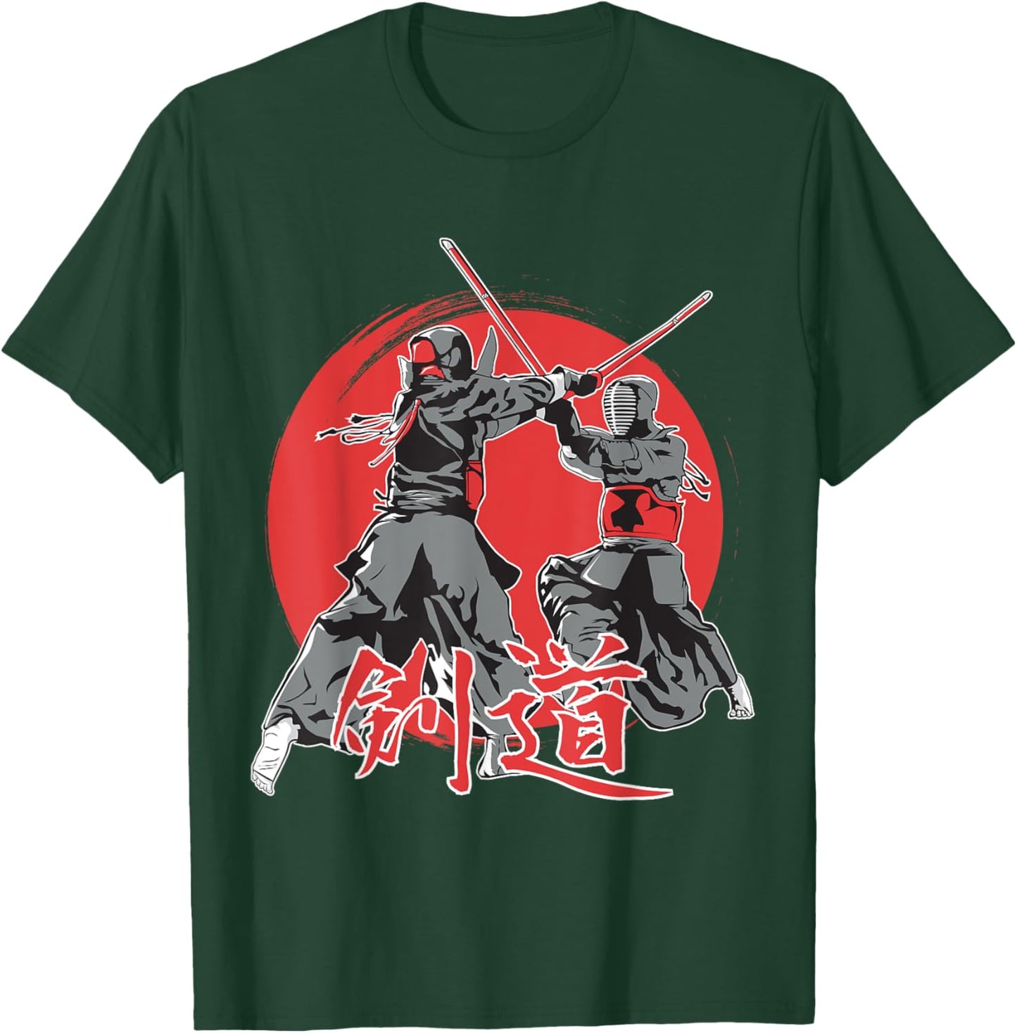 Japanese kendo Japan anime with sword T-Shirt - T-Shirt | Forest