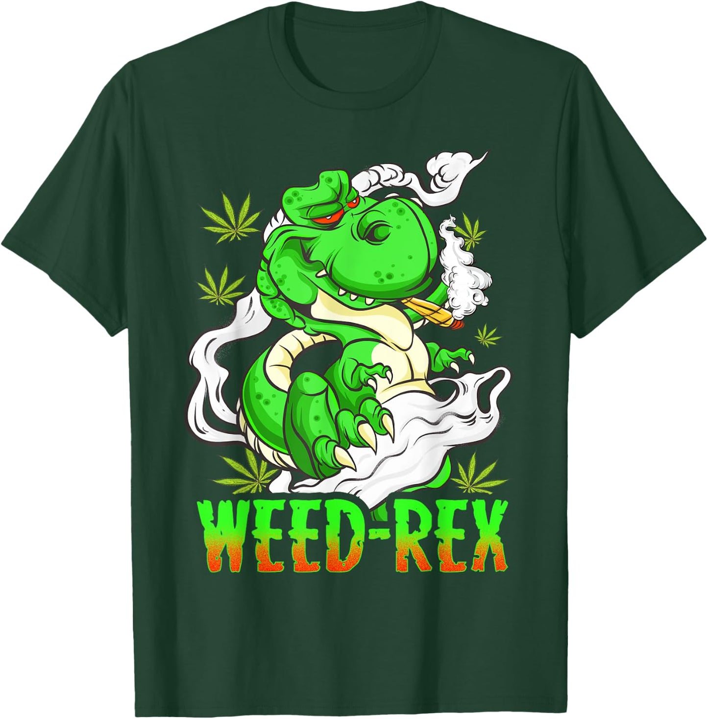 Marijuana Cannabis Dinosaur T Rex 420 Weed-Rex T-Shirt - T-Shirt | Forest