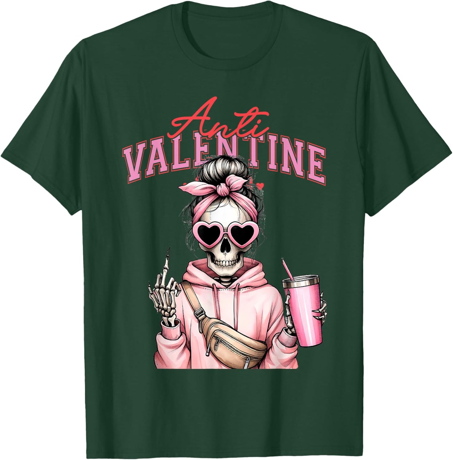 Funny Anti-Valentine's Day , black T-Shirt - T-Shirt | Forest