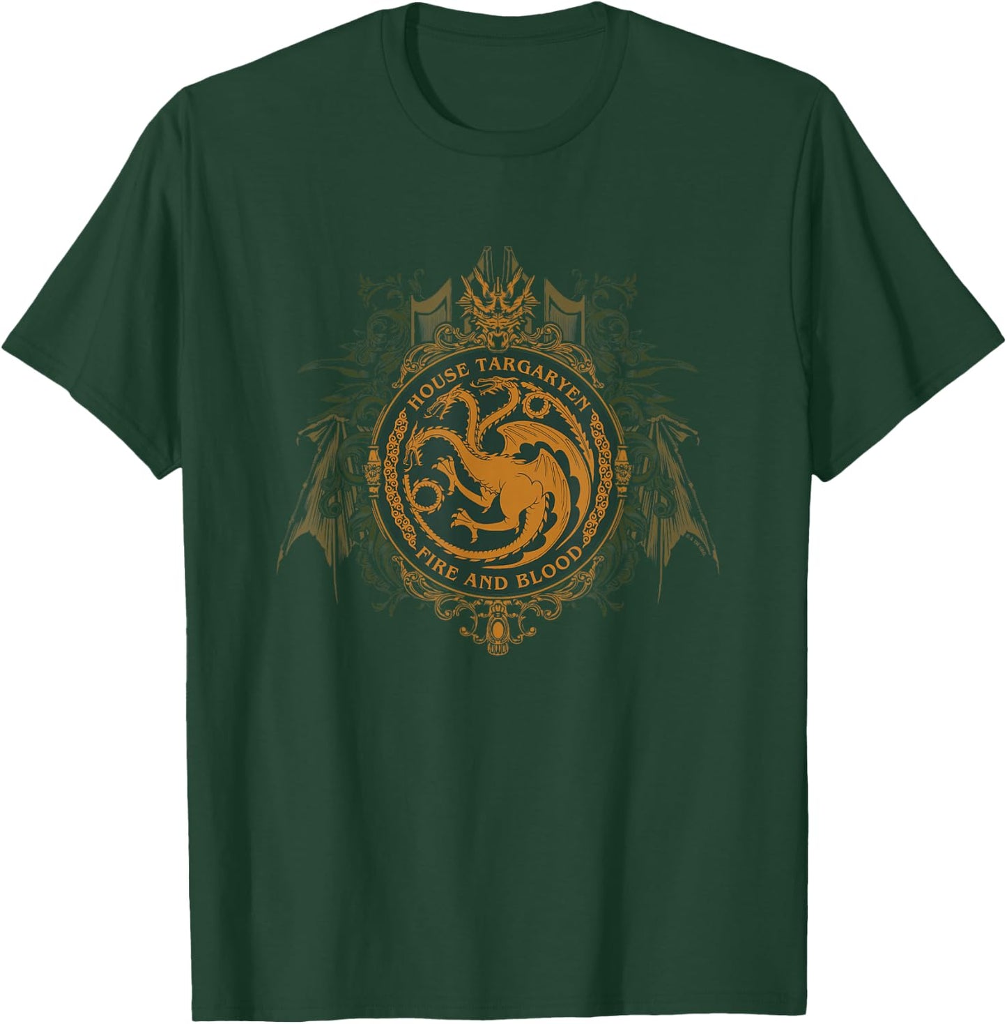 Game Of Thrones Iconic House Targaryen Fire & Blood Big Logo T-Shirt - T-Shirt | Forest