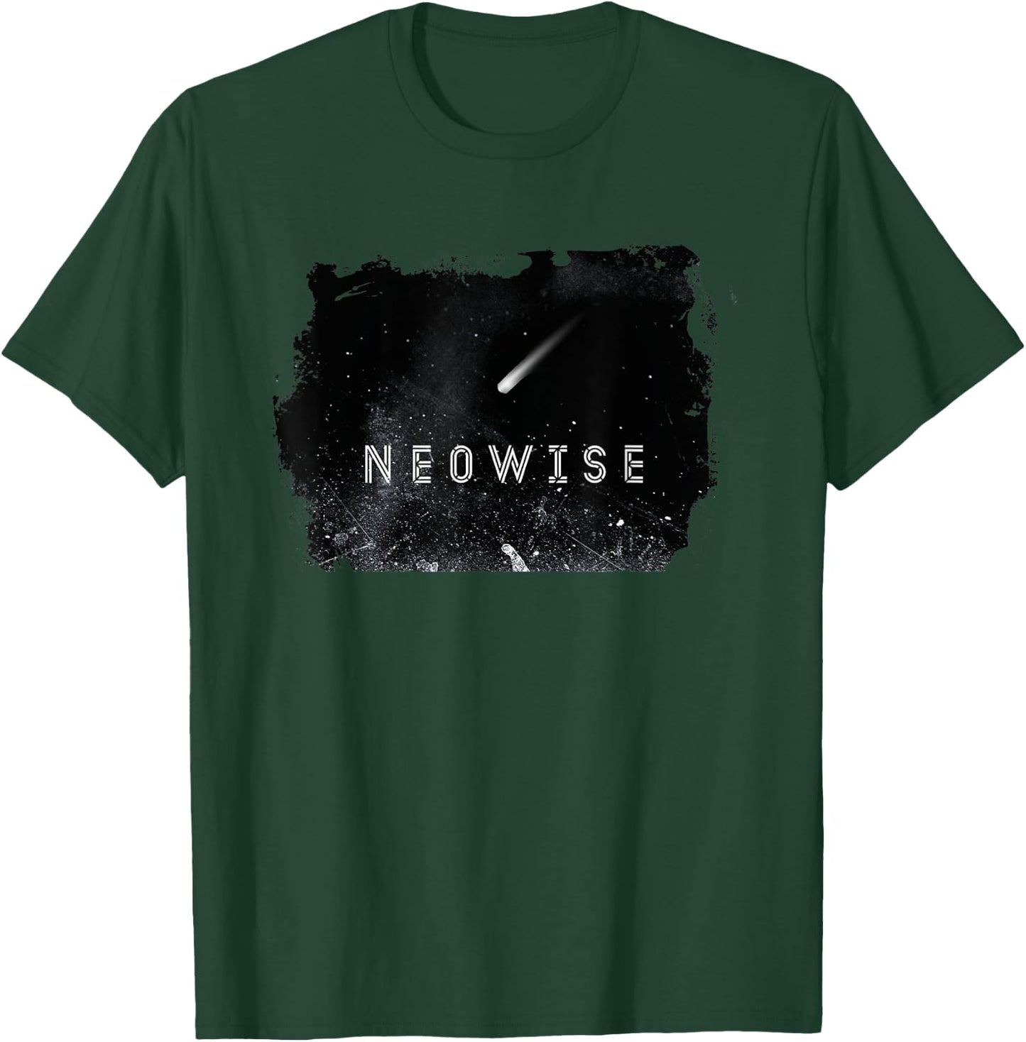 Commemorative Neowise Comet Design Grunge Distressed T-Shirt - T-Shirt | Forest