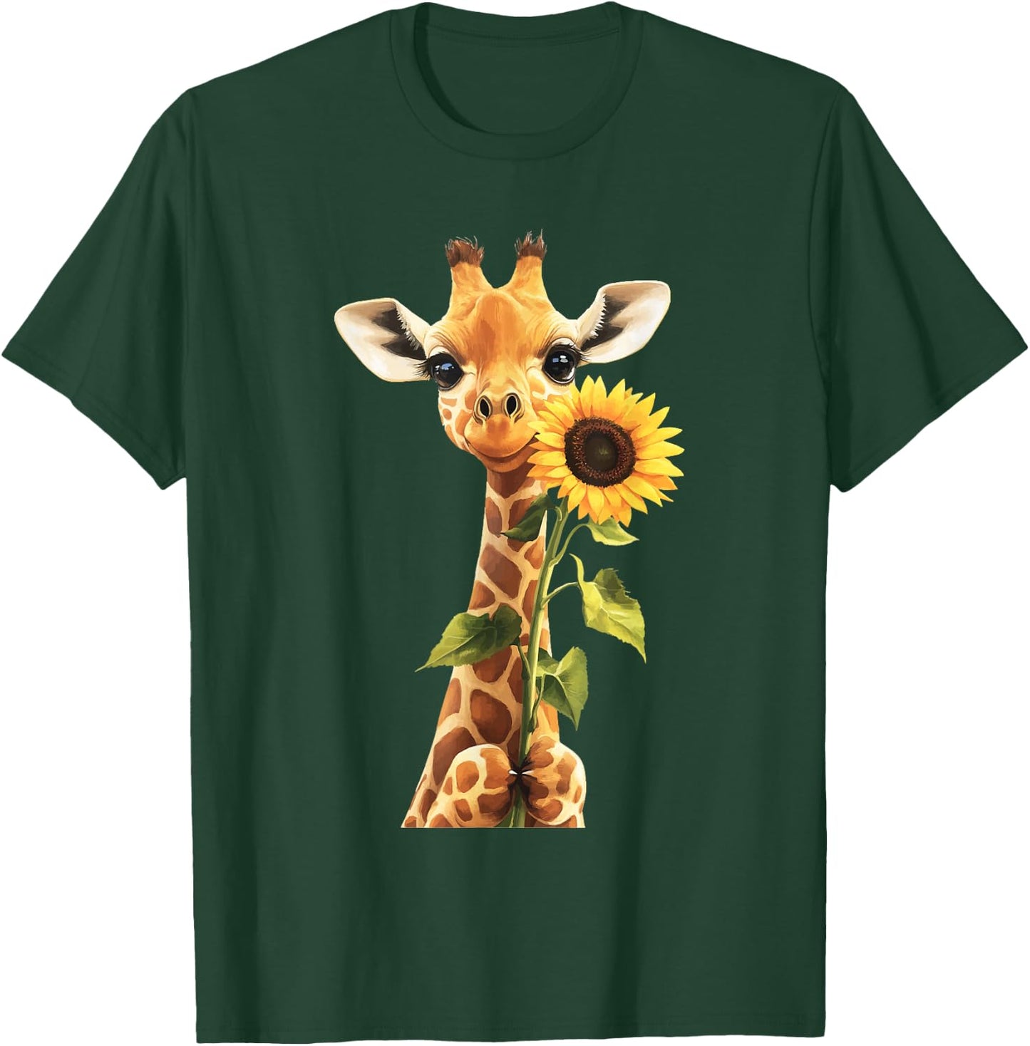 Giraffe Sunflower T-Shirt - T-Shirt | Forest