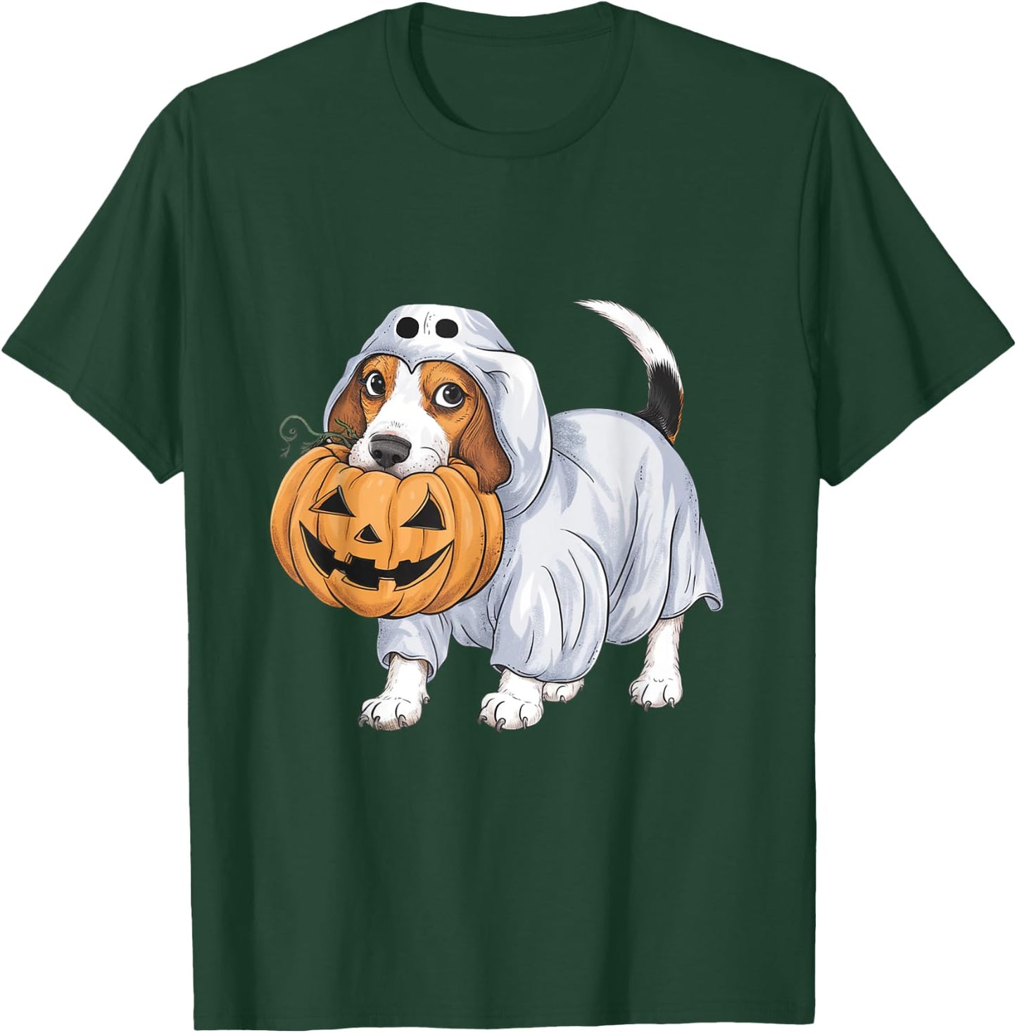 Beagle Ghost Dog Halloween T-Shirt - T-Shirt | Forest